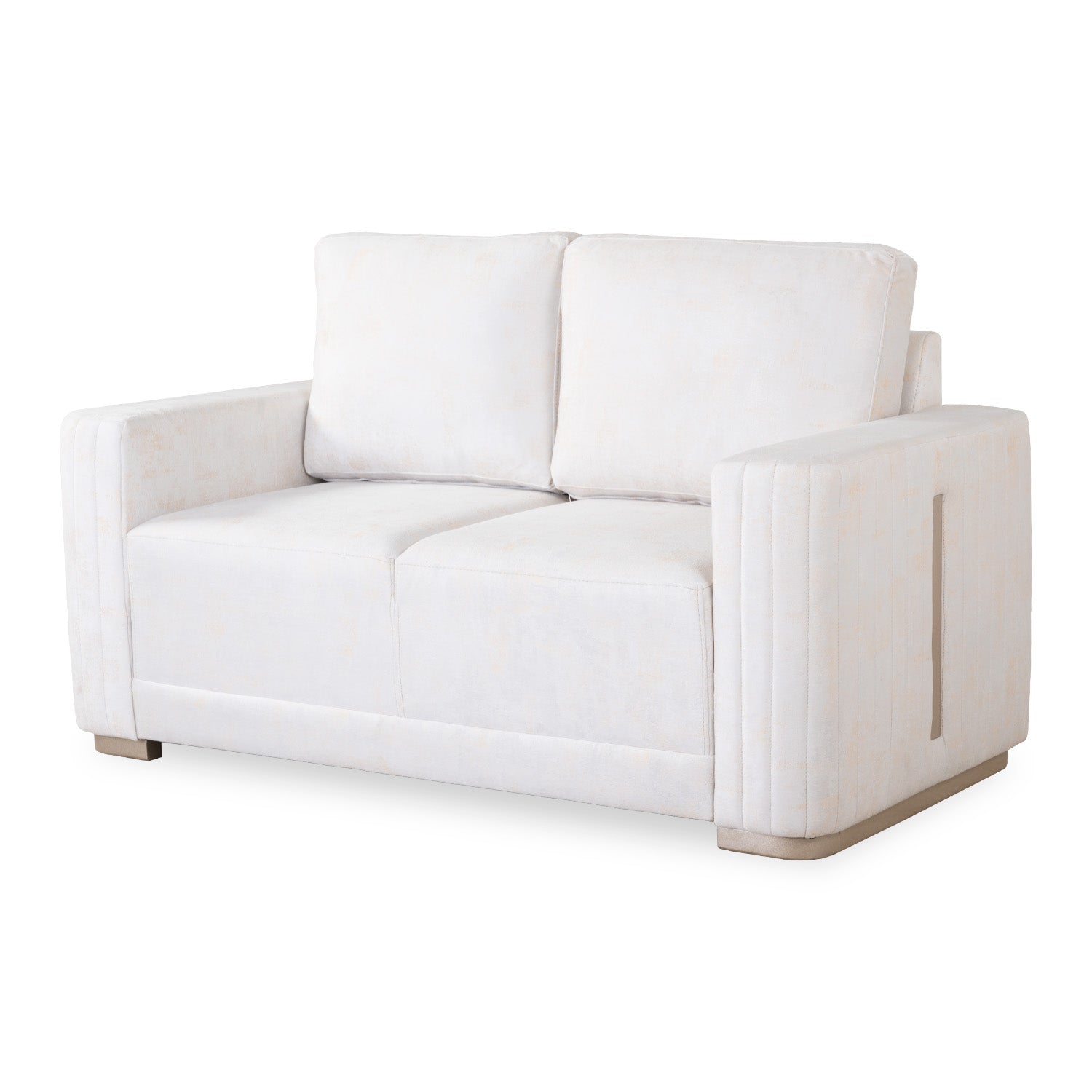 Sofá 2 Puestos Victoria Velvet Luxury Sand, Champaña