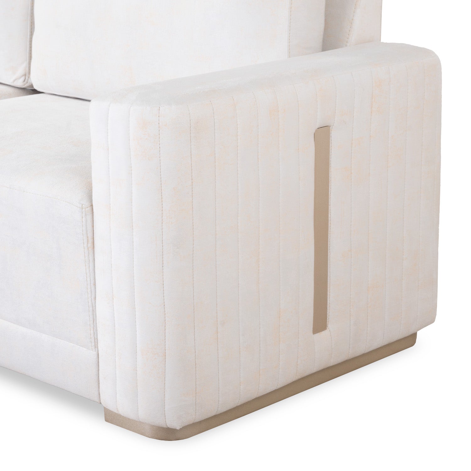 Sofá 2 Puestos Victoria Velvet Luxury Sand, Champaña