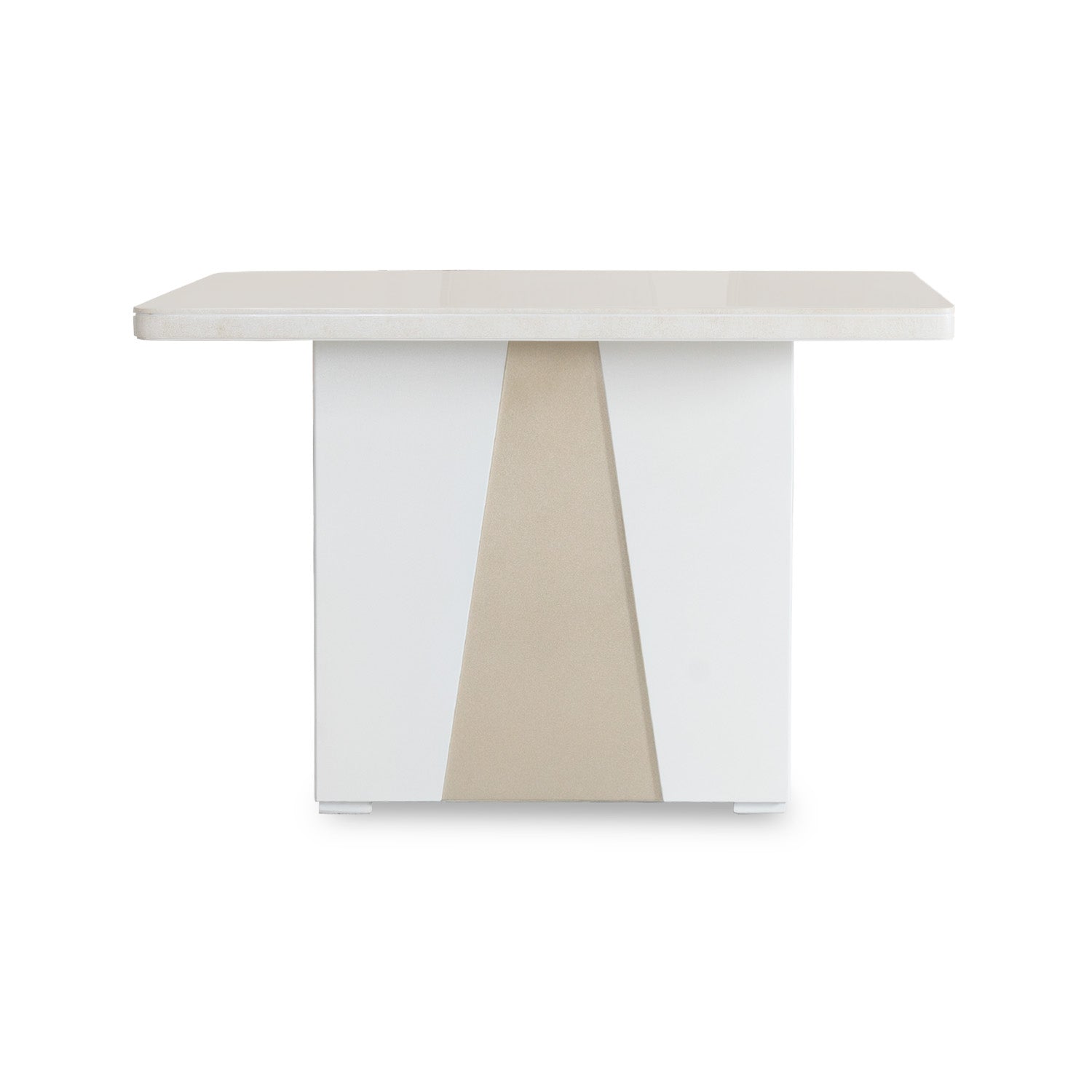 Comedor 4 Puestos Roma Eurolino Blanco Puro, Champaña