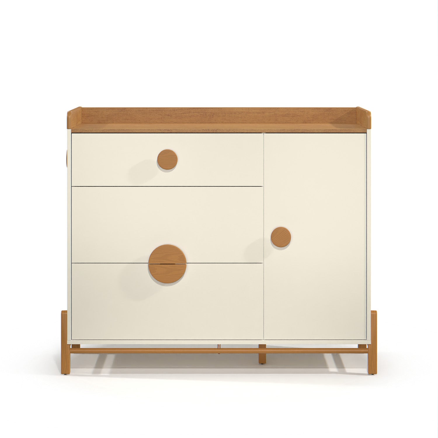 Cómoda Ted Off White, Miel