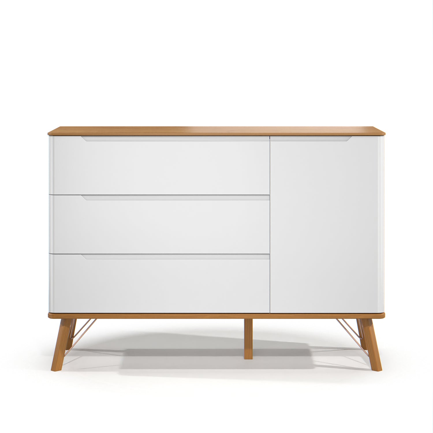 Cómoda Infantil Albi Blanco, Miel