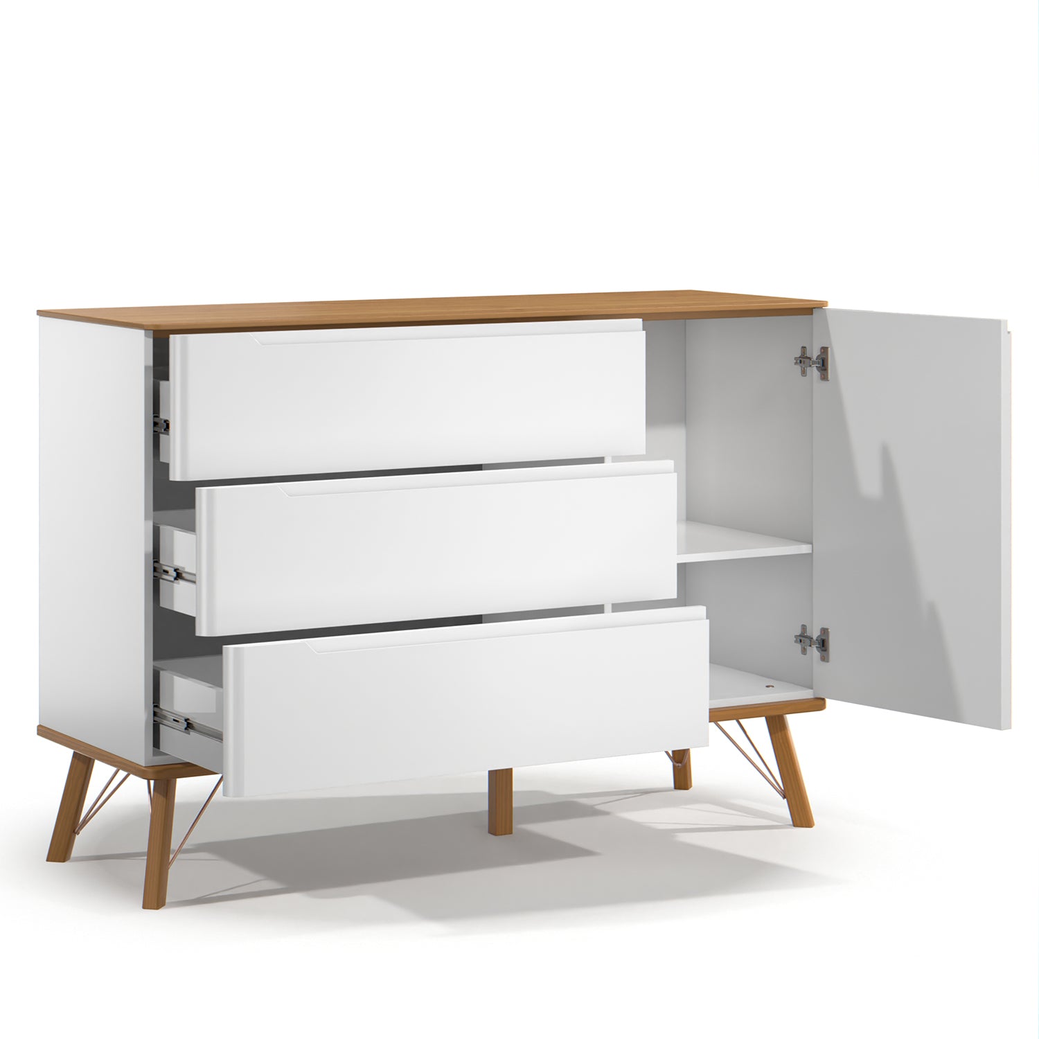 Cómoda Infantil Albi Blanco, Miel