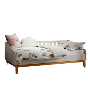 Cama 0.90 Tivoly Gris, Natural Almendra