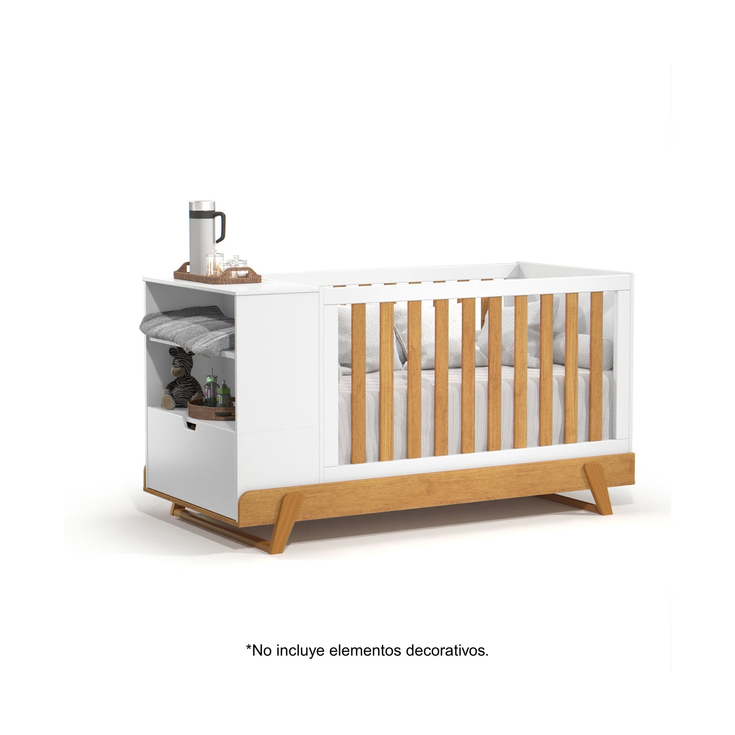 Cama Cuna Maggic Blanco, Miel