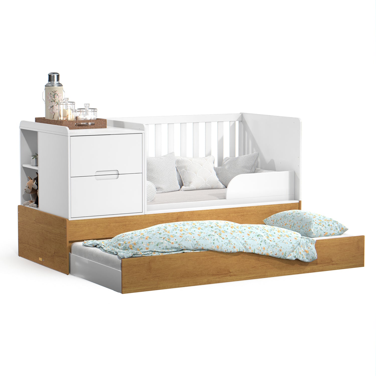 Cama Cuna Para Bebé Moys Blanco, Miel