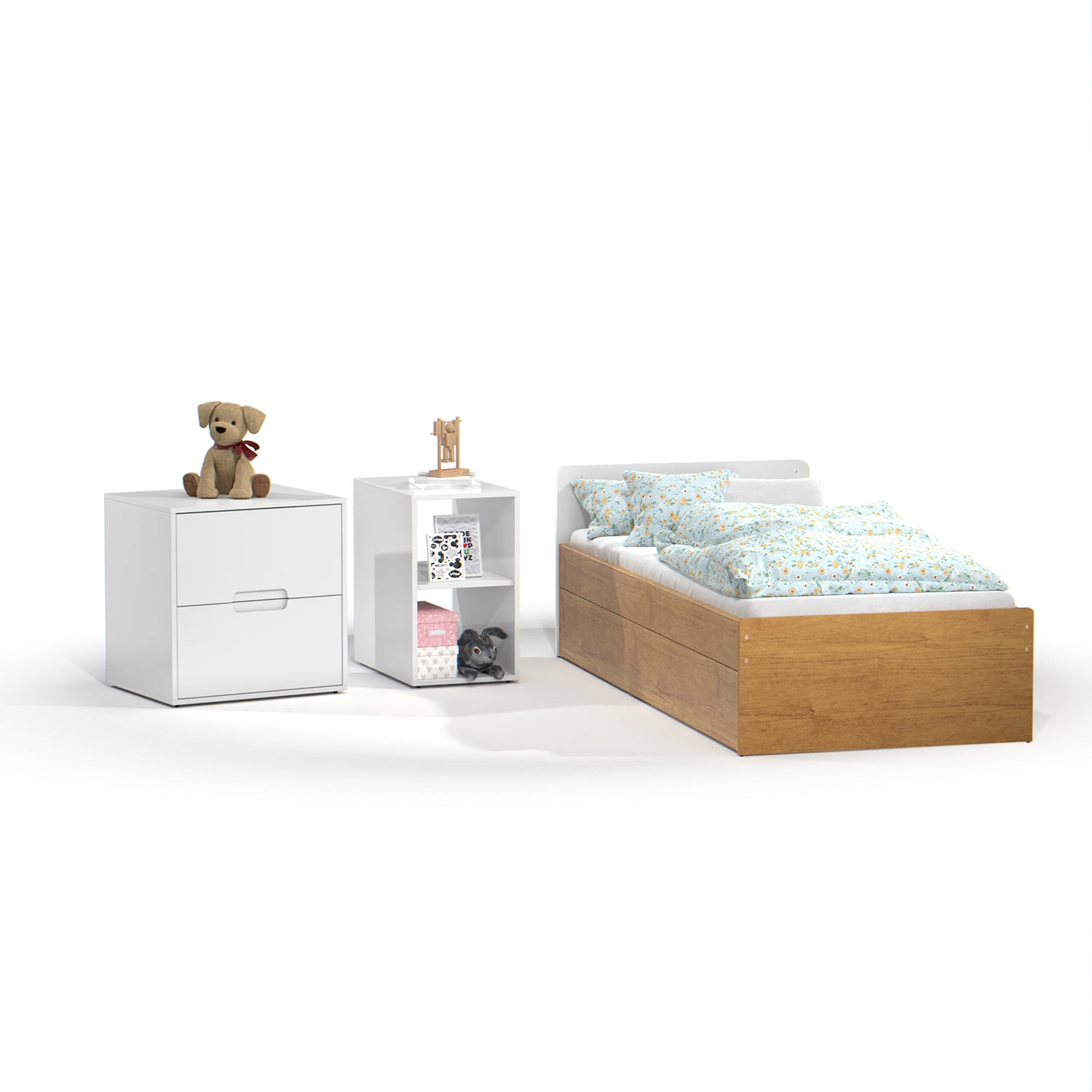 Cama Cuna Para Bebé Moys Blanco, Miel