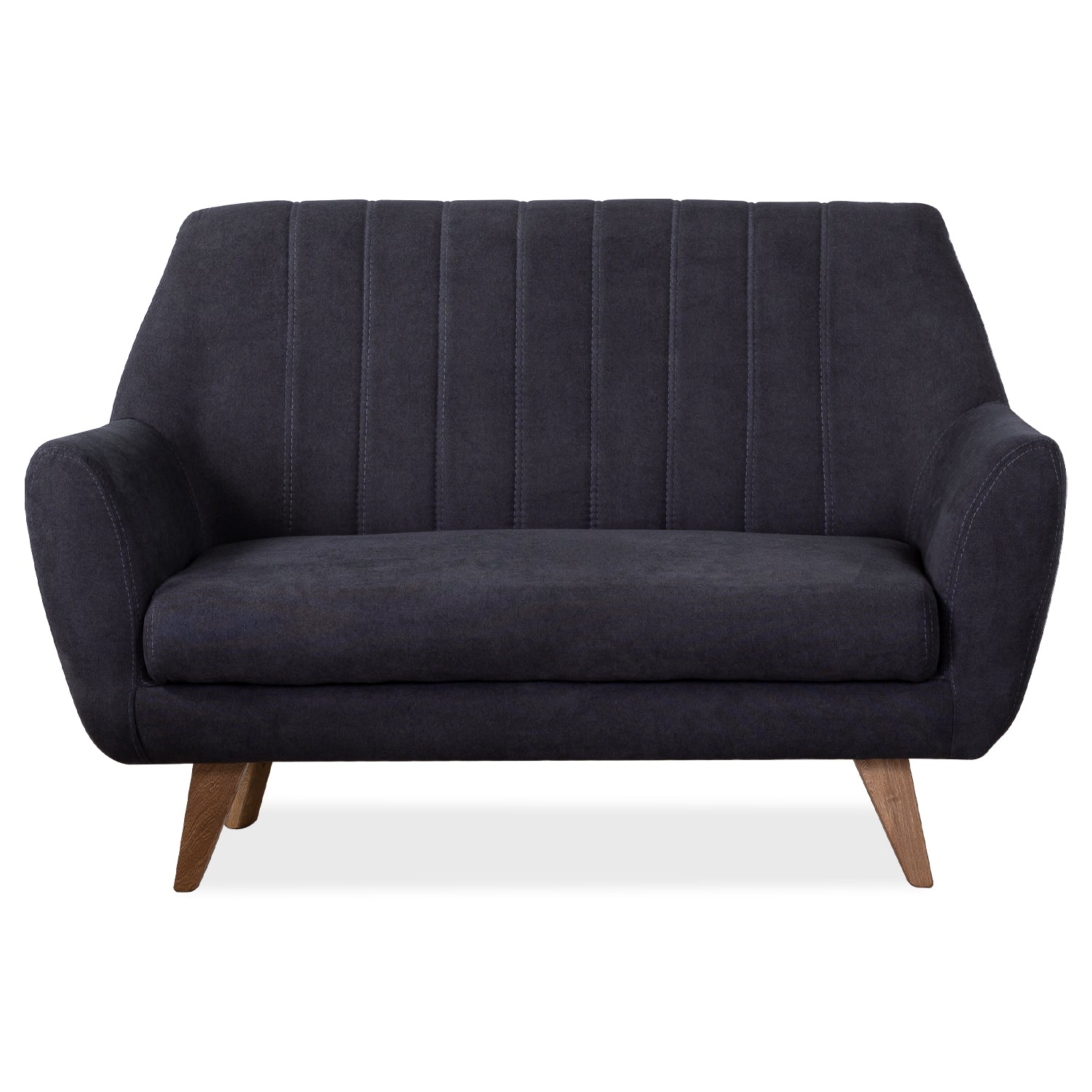 Sofá 2 Puestos Lugo Microfibra Dorsey Gris, Natural