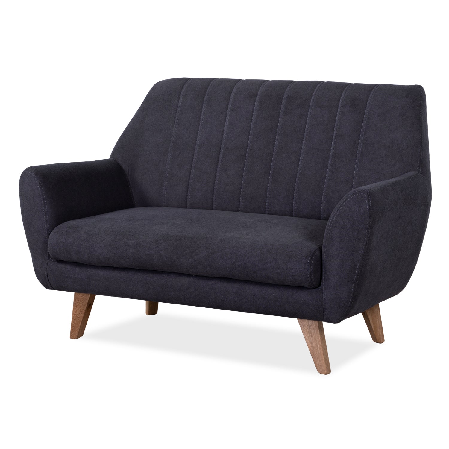 Sofá 2 Puestos Lugo Microfibra Dorsey Gris, Natural