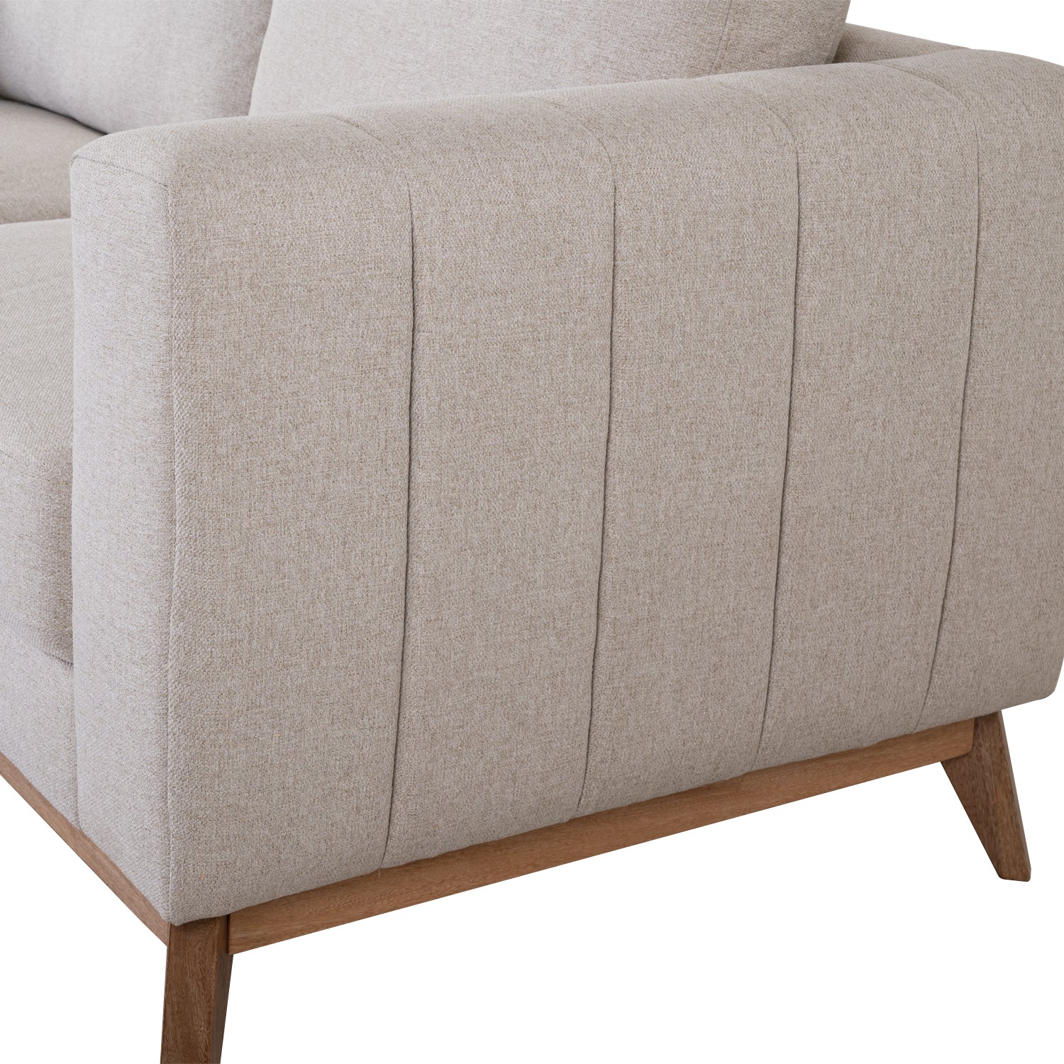 Sofá 3 Puestos Line Lino Verona Beige, Natural