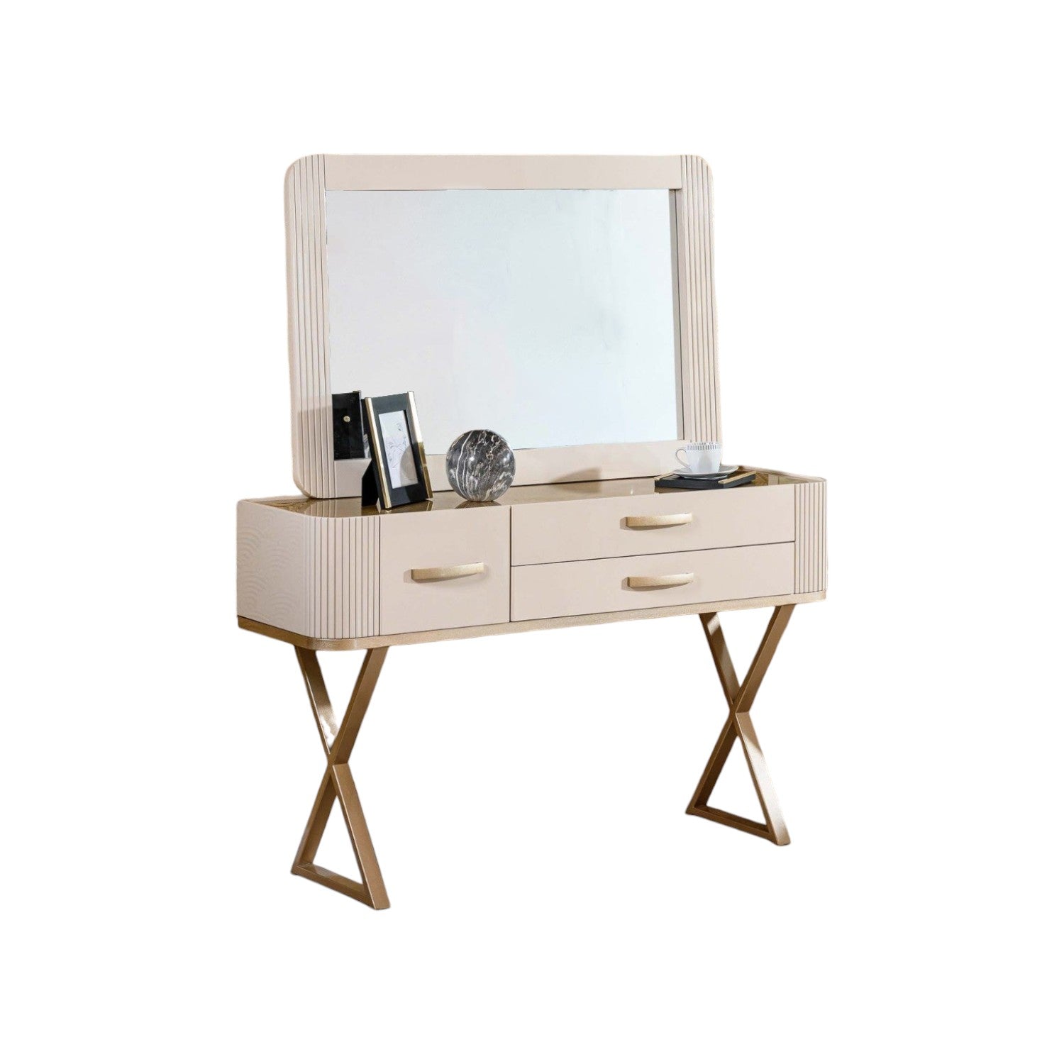 Juego De Alcoba 1.60 Sabina Offwhite, Champana