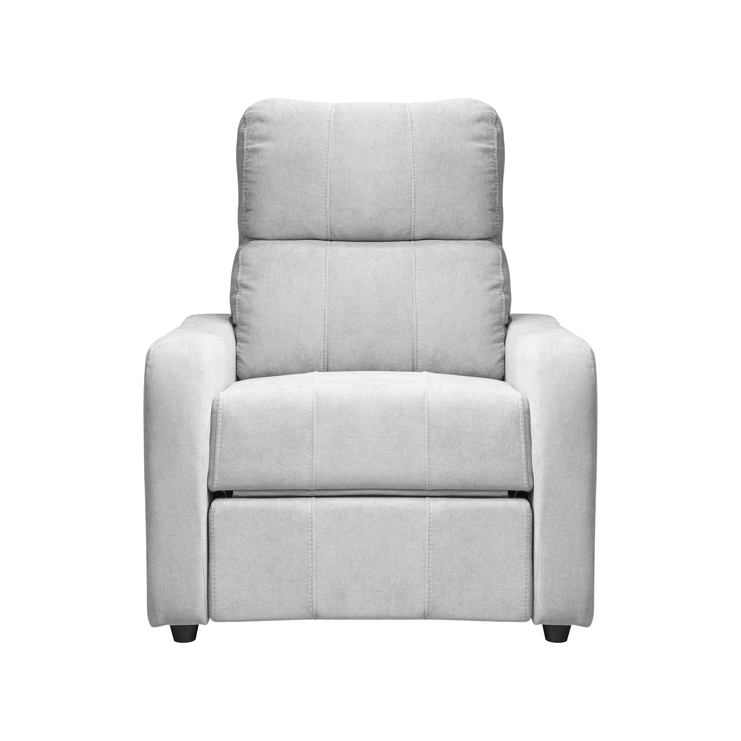 Combo Panel De Tv Pier 133X132X31 Off White + Silla Reclinable Daytona Kazan Plata