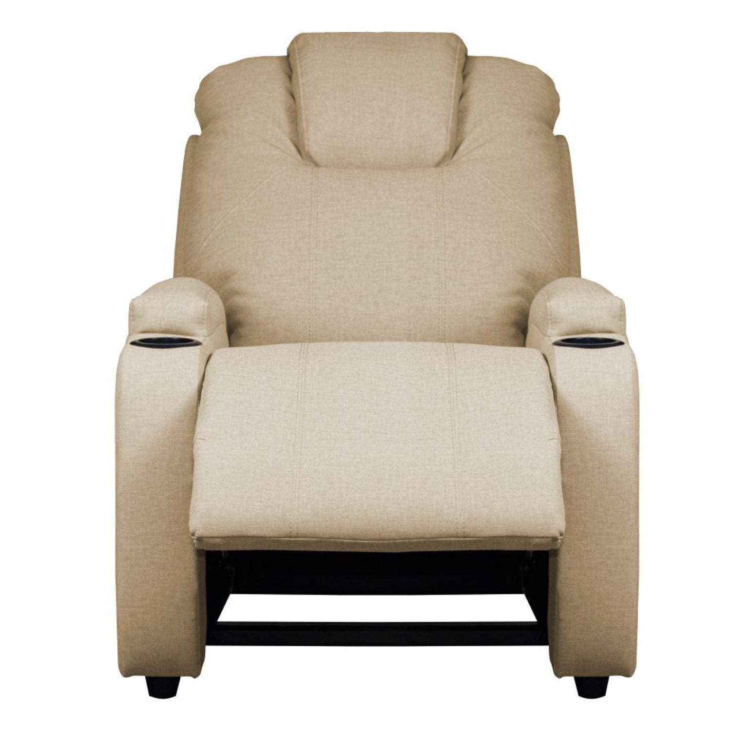 Combo Panel de Tv 182X150X34 Lugano Natural, Offwhite + Silla Reclinable Matti Eurolino Marfil