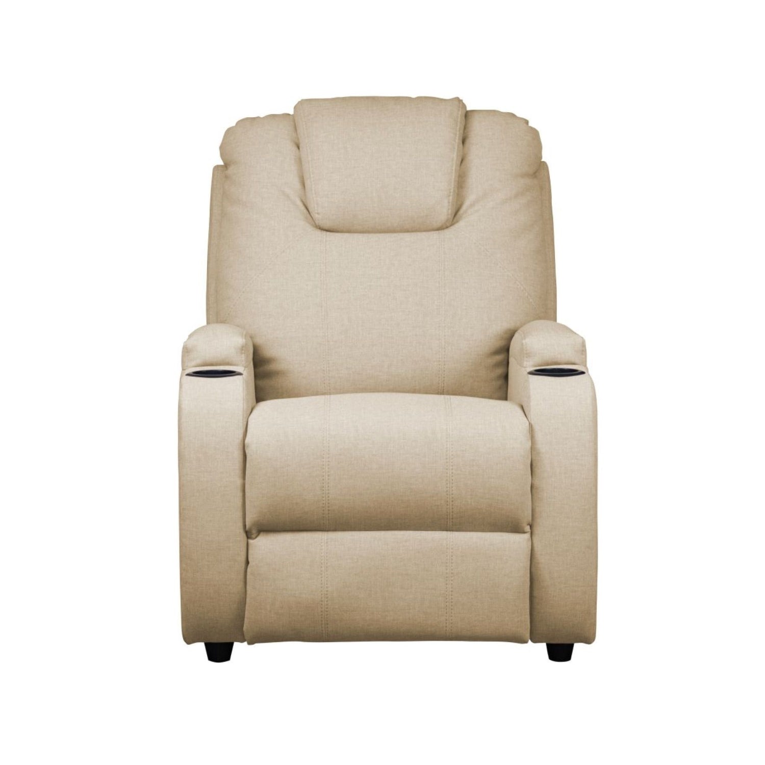 Combo Panel de Tv 182X150X34 Lugano Natural, Offwhite + Silla Reclinable Matti Eurolino Marfil
