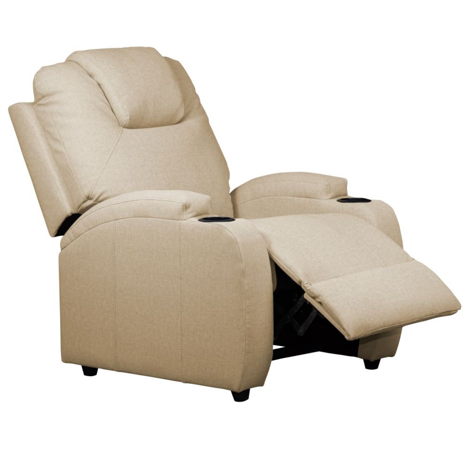 Combo Panel de Tv 182X150X34 Lugano Natural, Offwhite + Silla Reclinable Matti Eurolino Marfil