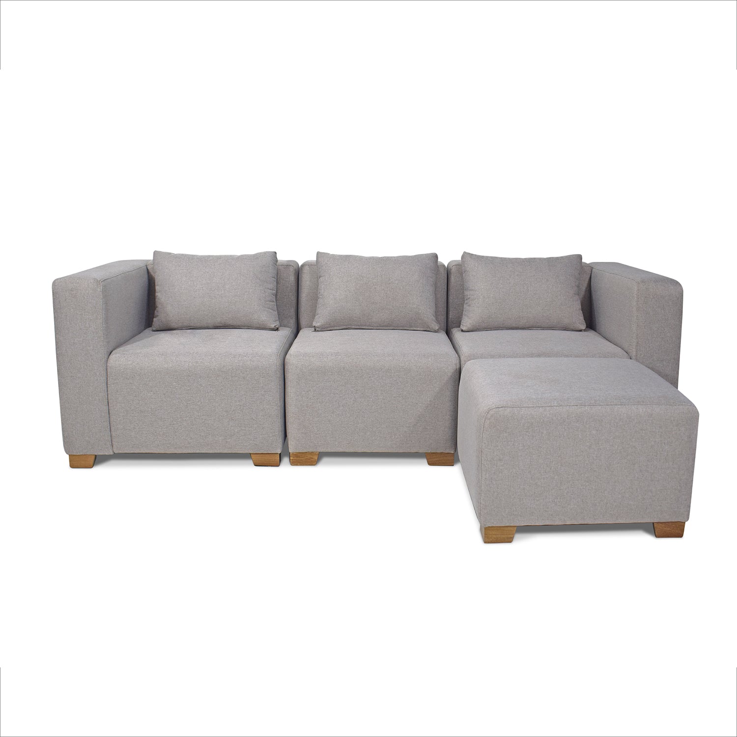 Combo Sala Funcional Fred Icono Taupe, Natural + Centro Entretenimiento Orly 136X190X39 Natural, Offwhite