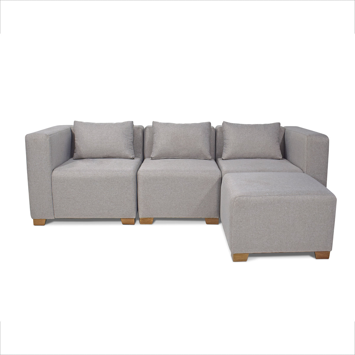 Combo Sala Funcional Fred Icono Taupe, Natural + Centro Entretenimiento Orly 136X190X39 Natural, Offwhite