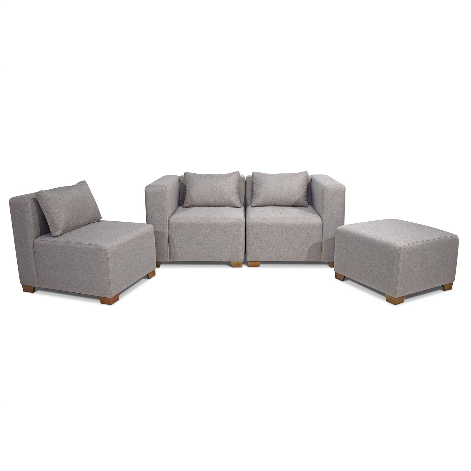 Combo Sala Funcional Fred Icono Taupe, Natural + Centro Entretenimiento Orly 136X190X39 Natural, Offwhite