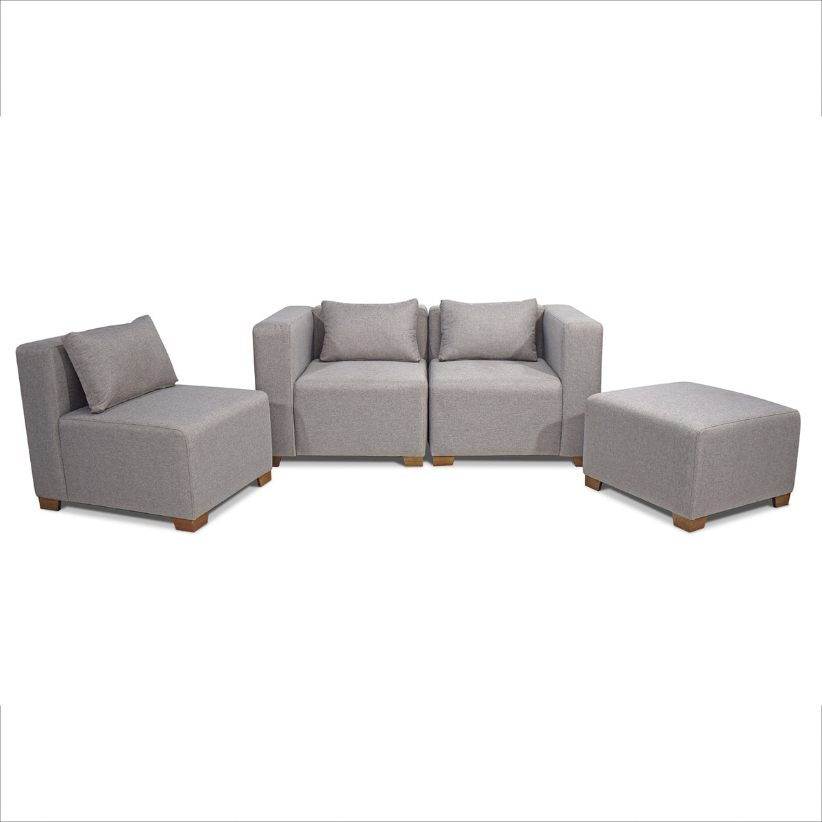 Combo Sala Funcional Fred Icono Taupe, Natural + Centro Entretenimiento Orly 136X190X39 Natural, Offwhite