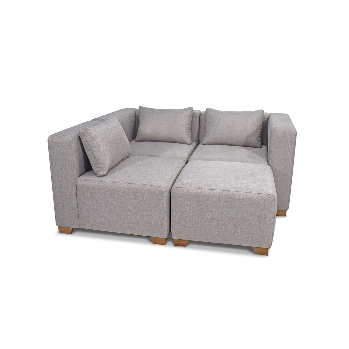 Combo Sala Funcional Fred Icono Taupe, Natural + Centro Entretenimiento Orly 136X190X39 Natural, Offwhite