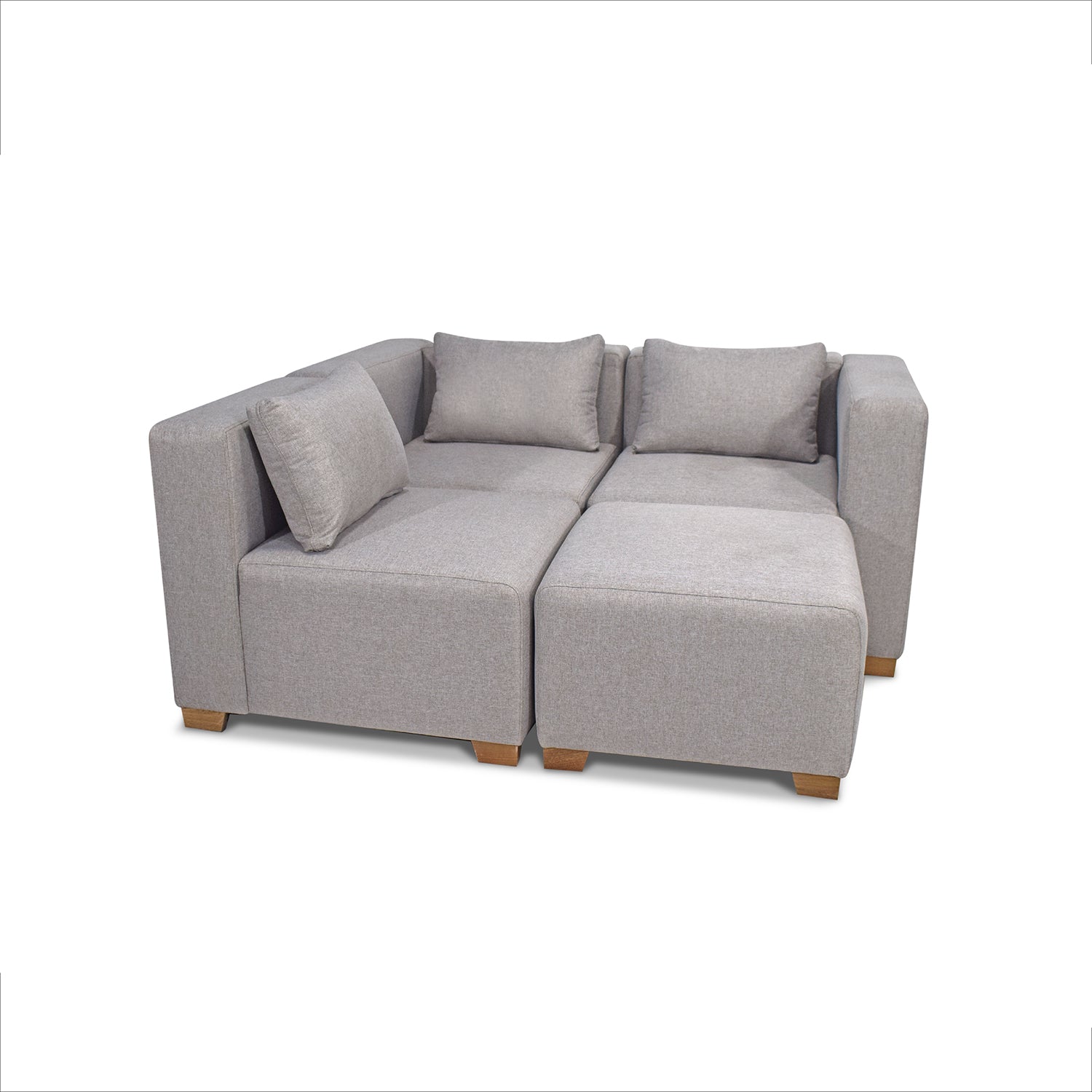Combo Sala Funcional Fred Icono Taupe, Natural + Centro Entretenimiento Orly 136X190X39 Natural, Offwhite