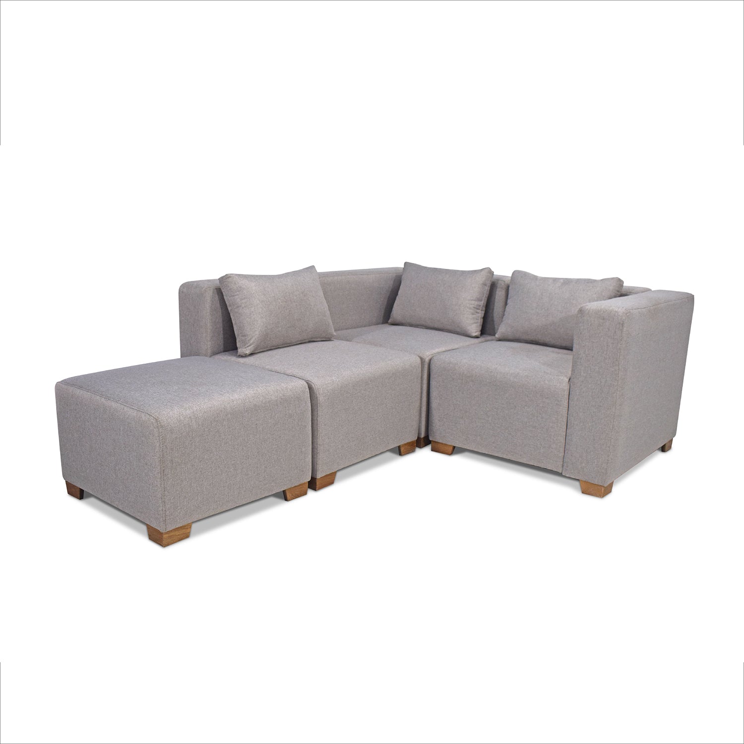 Combo Sala Funcional Fred Icono Taupe, Natural + Centro Entretenimiento Orly 136X190X39 Natural, Offwhite