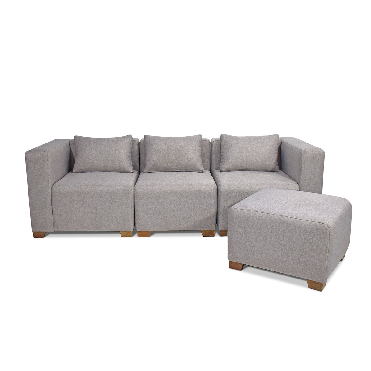 Combo Sala Funcional Fred Icono Taupe, Natural + Centro Entretenimiento Orly 136X190X39 Natural, Offwhite