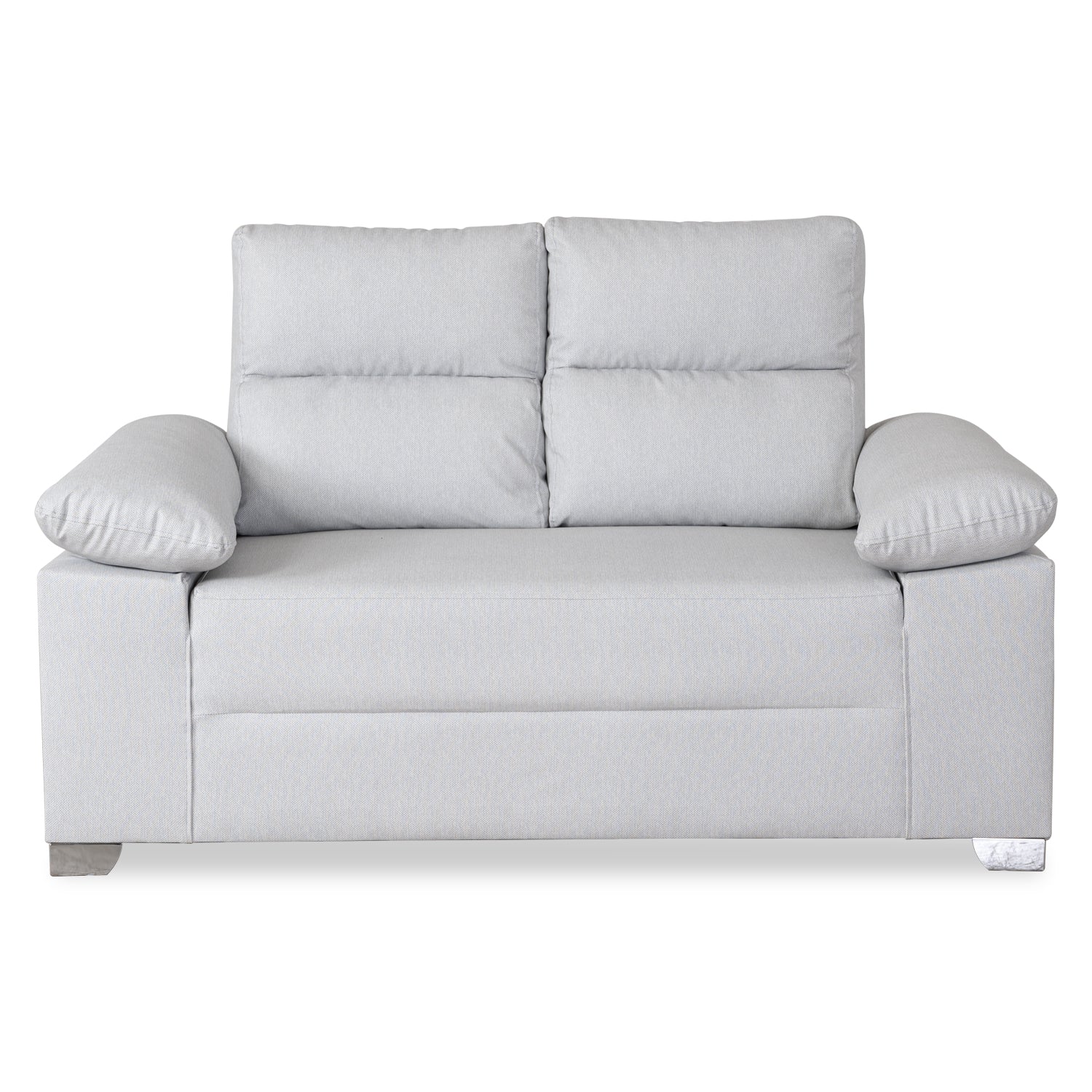 Combo Sala Modular Barton Gaira, Plata + Comedor 4 Puestos Walcot Plata 3Sillas y Butaco