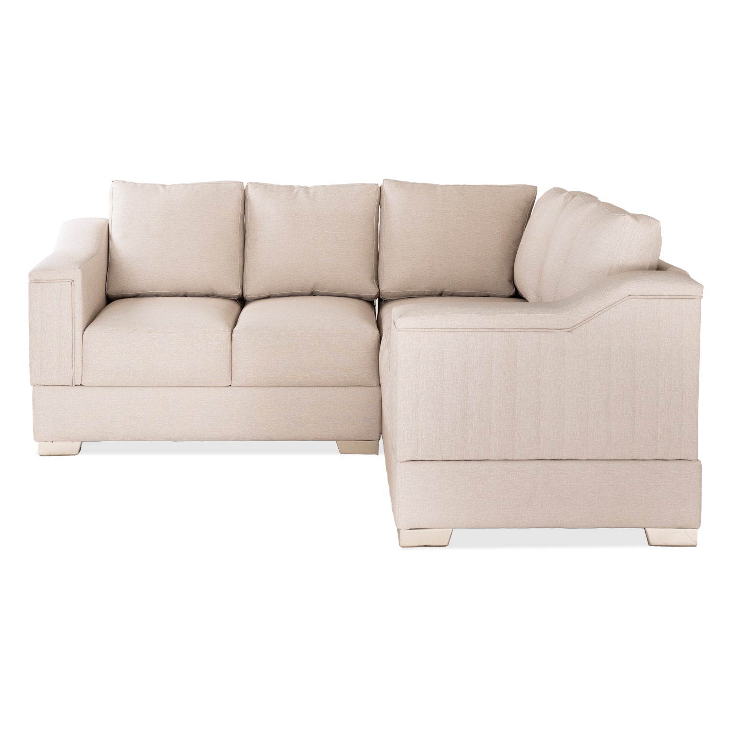 Combo Sala Rinconera Montier Beige, Champaña + Comedor 4 Puestos Cannes Eurolino Marfil, Champaña
