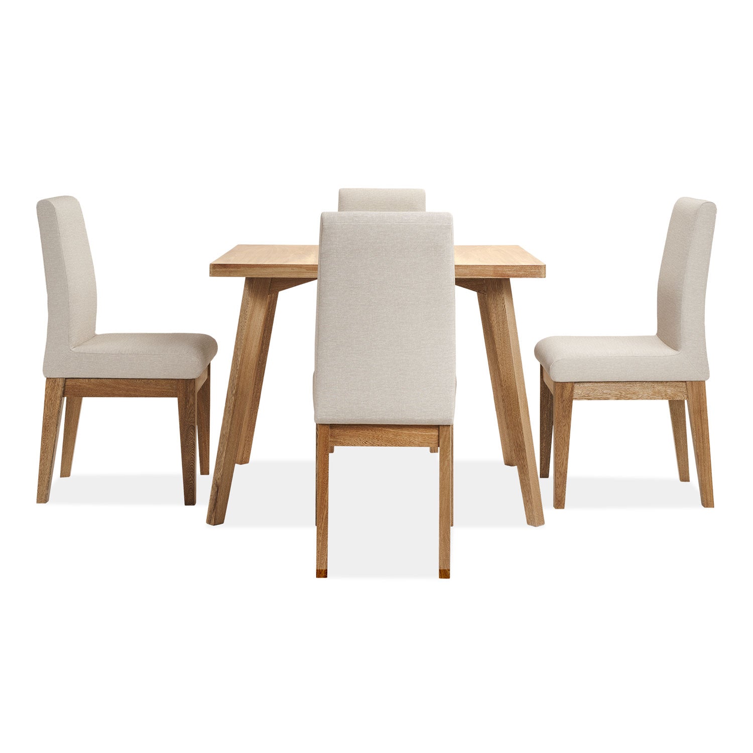 Combo Salacama Robi Marbella Marfil, Natural Izquierdo + Comedor 4 Puestos Cannes Marfil, Natural
