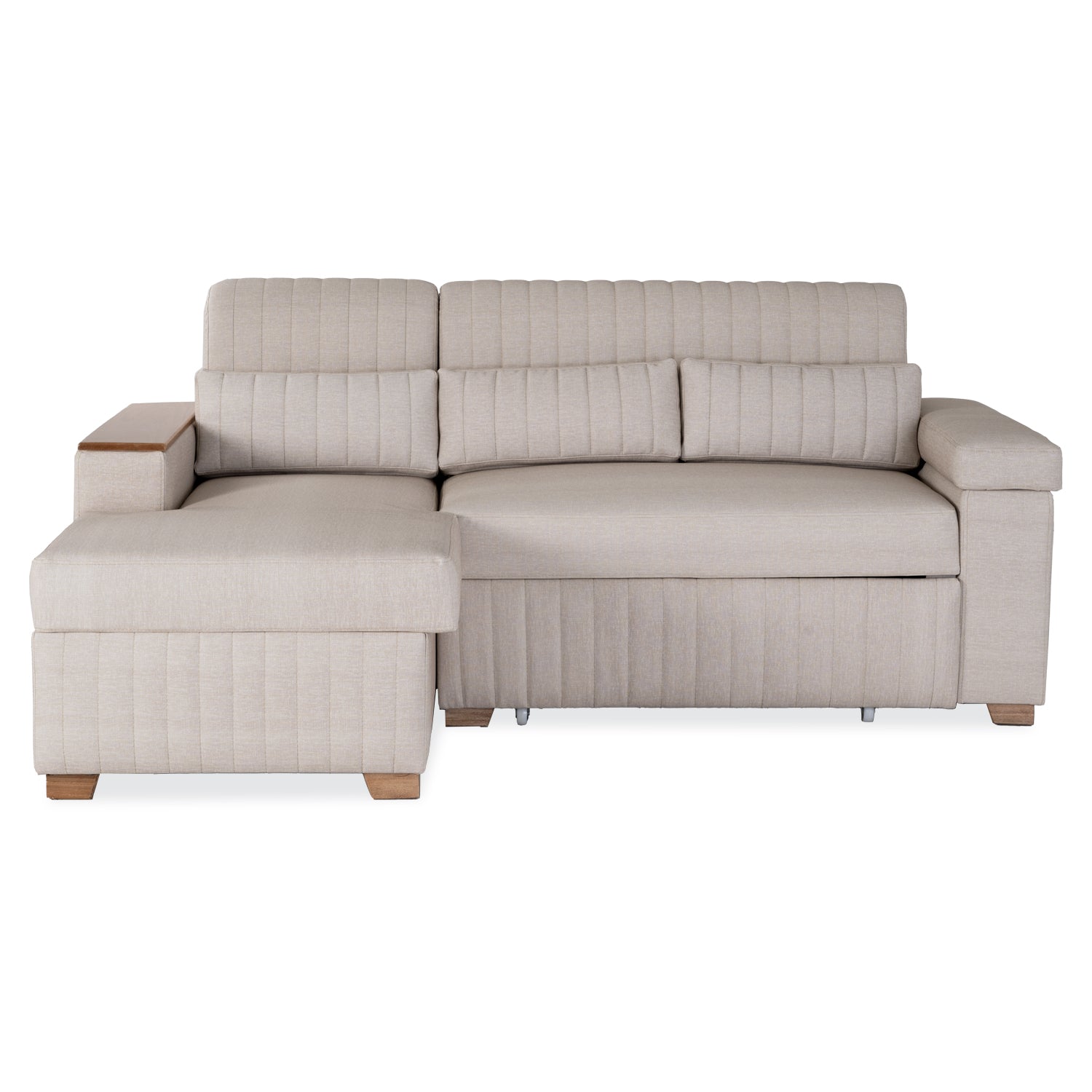 Combo Salacama Robi Marbella Marfil, Natural Izquierdo + Comedor 4 Puestos Cannes Marfil, Natural