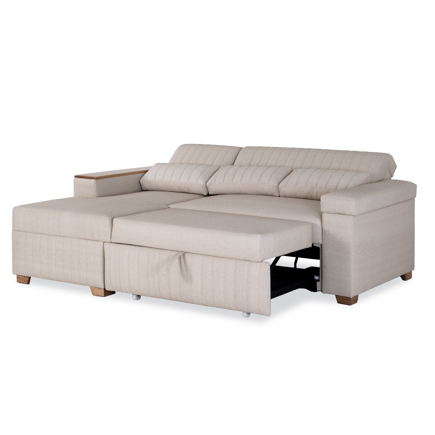 Combo Salacama Robi Marbella Marfil, Natural Izquierdo + Comedor 4 Puestos Cannes Marfil, Natural