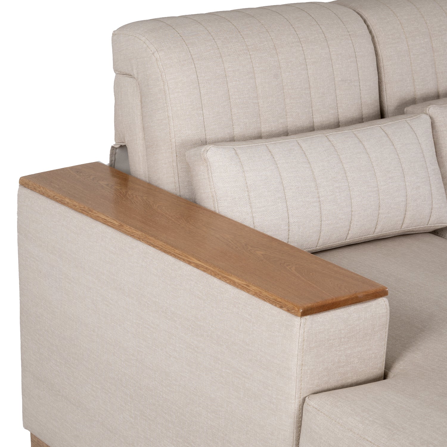 Combo Salacama Robi Marbella Marfil, Natural Izquierdo + Comedor 4 Puestos Cannes Marfil, Natural