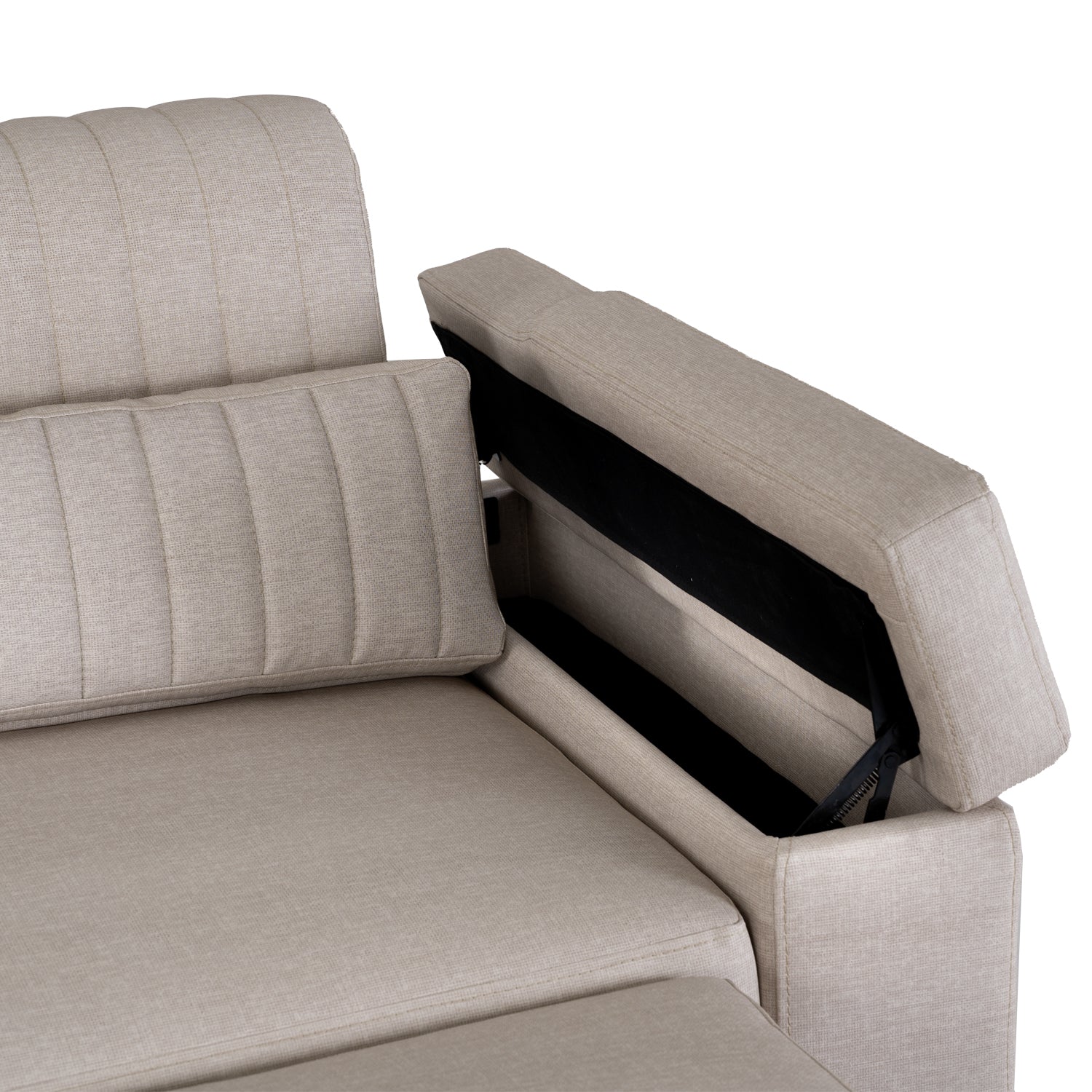 Combo Salacama Robi Marbella Marfil, Natural Izquierdo + Comedor 4 Puestos Cannes Marfil, Natural