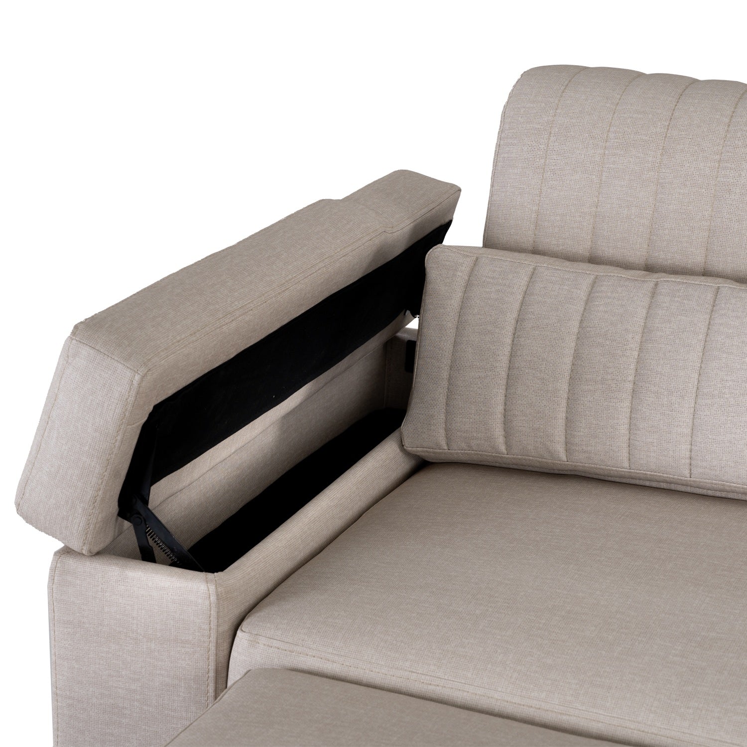 Combo Salacama Robi Marbella Marfil, Natural Derecha + Comedor 4 Puestos Cannes Marfil, Natural