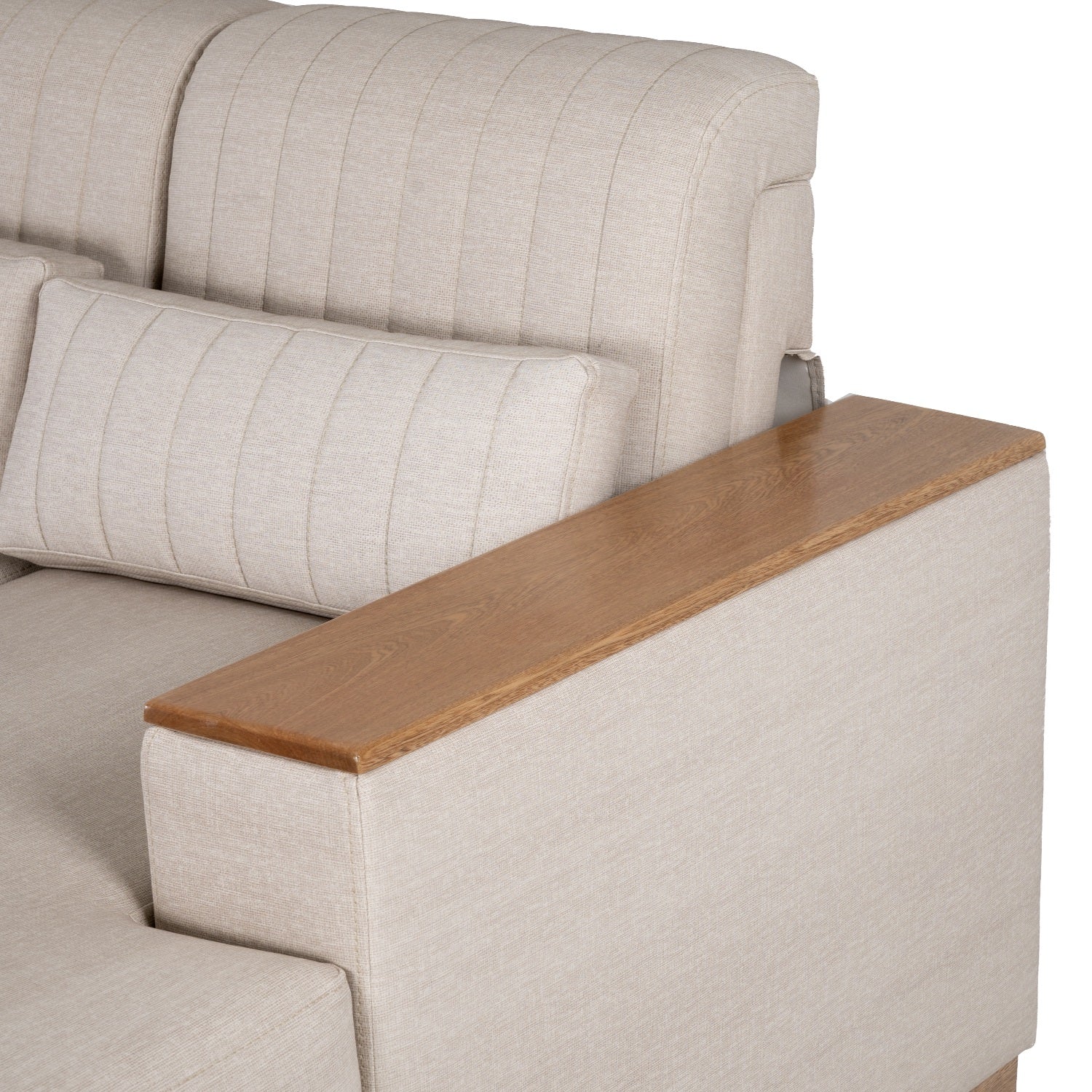 Combo Salacama Robi Marbella Marfil, Natural Derecha + Comedor 4 Puestos Cannes Marfil, Natural