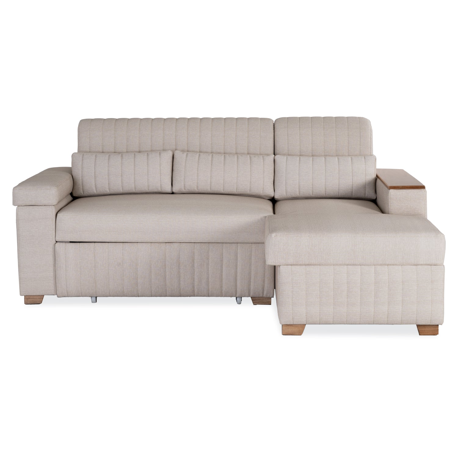 Combo Salacama Robi Marbella Marfil, Natural Derecha + Comedor 4 Puestos Cannes Marfil, Natural