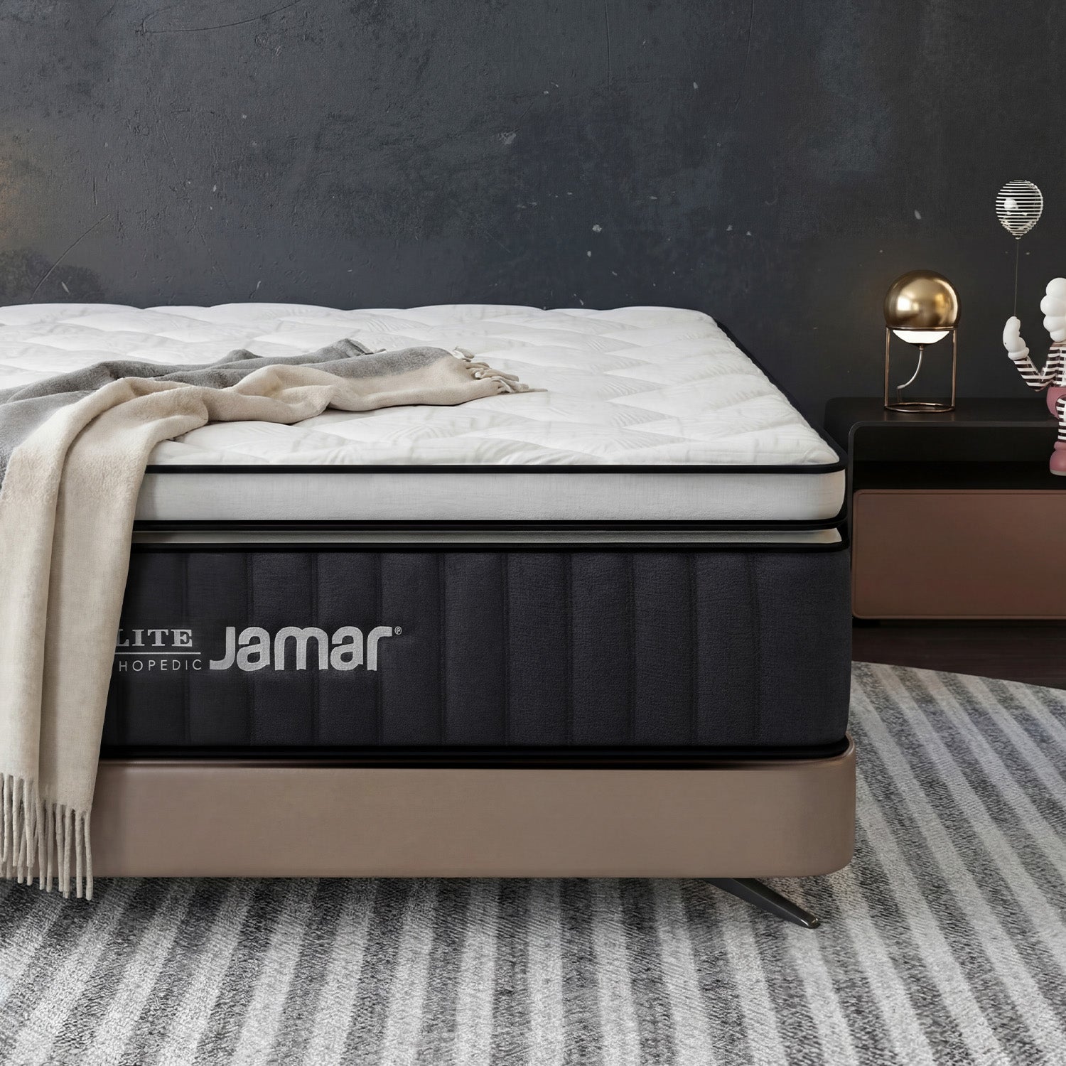 Combo Cama Queen Dublin Natural + Colchon Elite