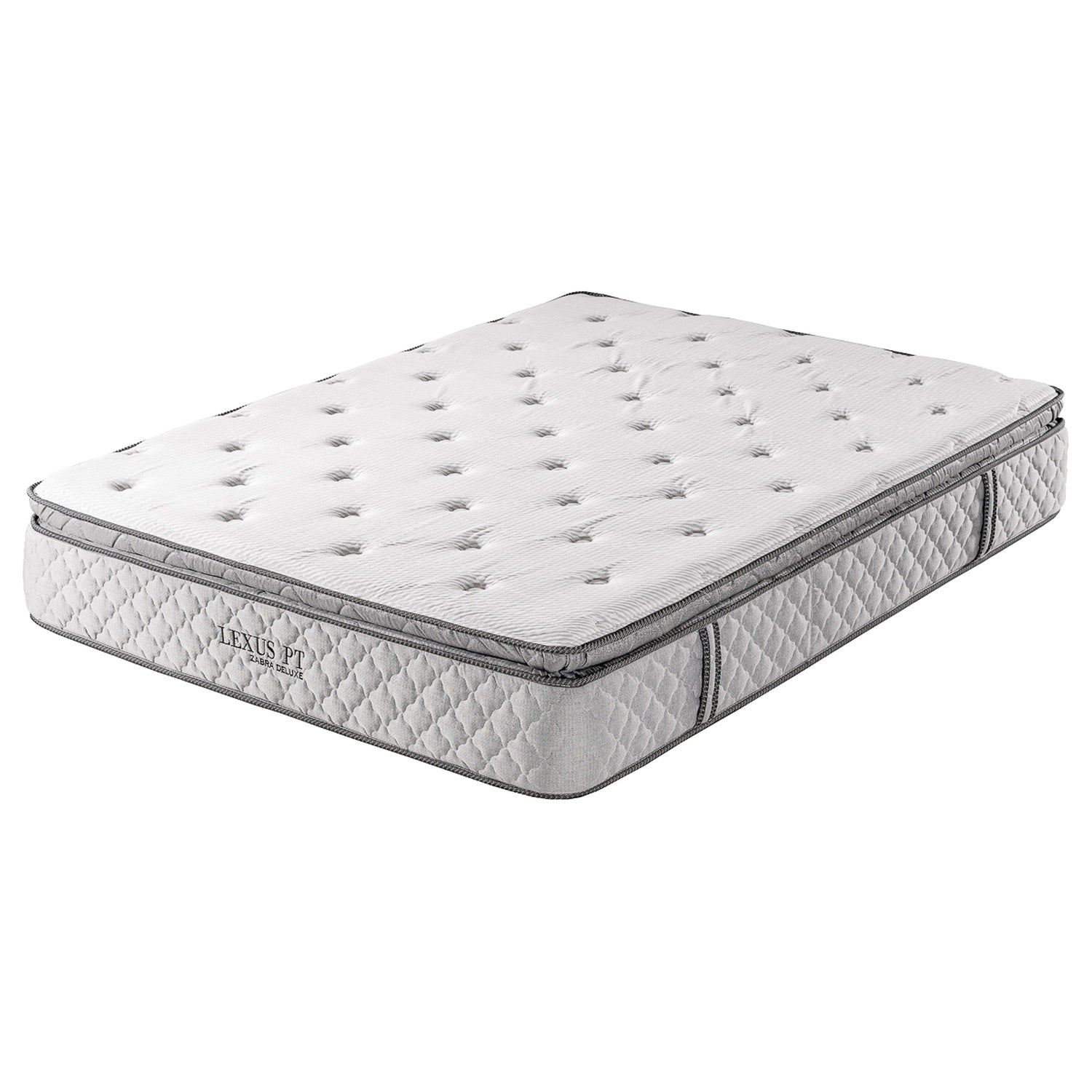 Combo Cama Doble Fox Natural + Colchón Lexus Pillow Top + Nochero Artemisa Natural