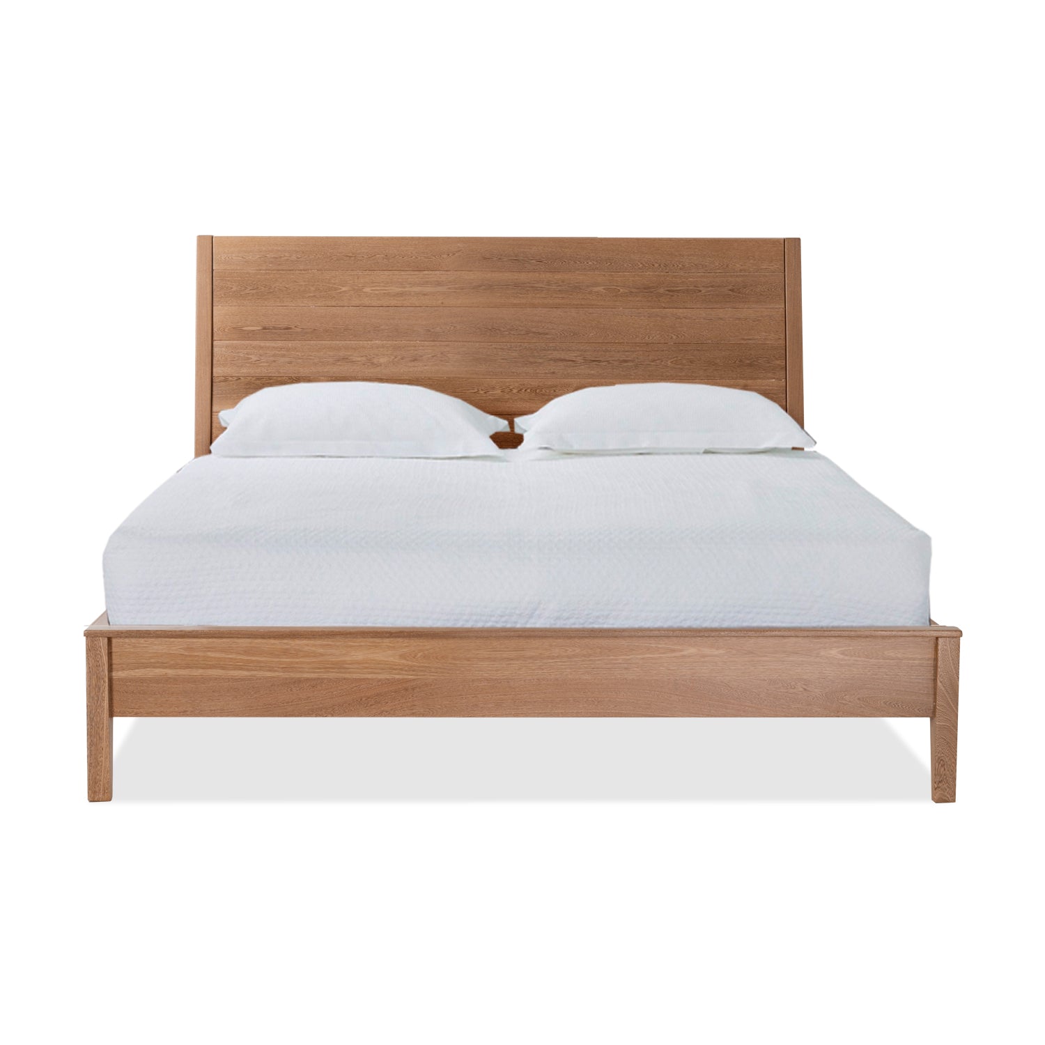Combo Cama Doble Fox Natural + Colchón Lexus Pillow Top + Nochero Artemisa Natural
