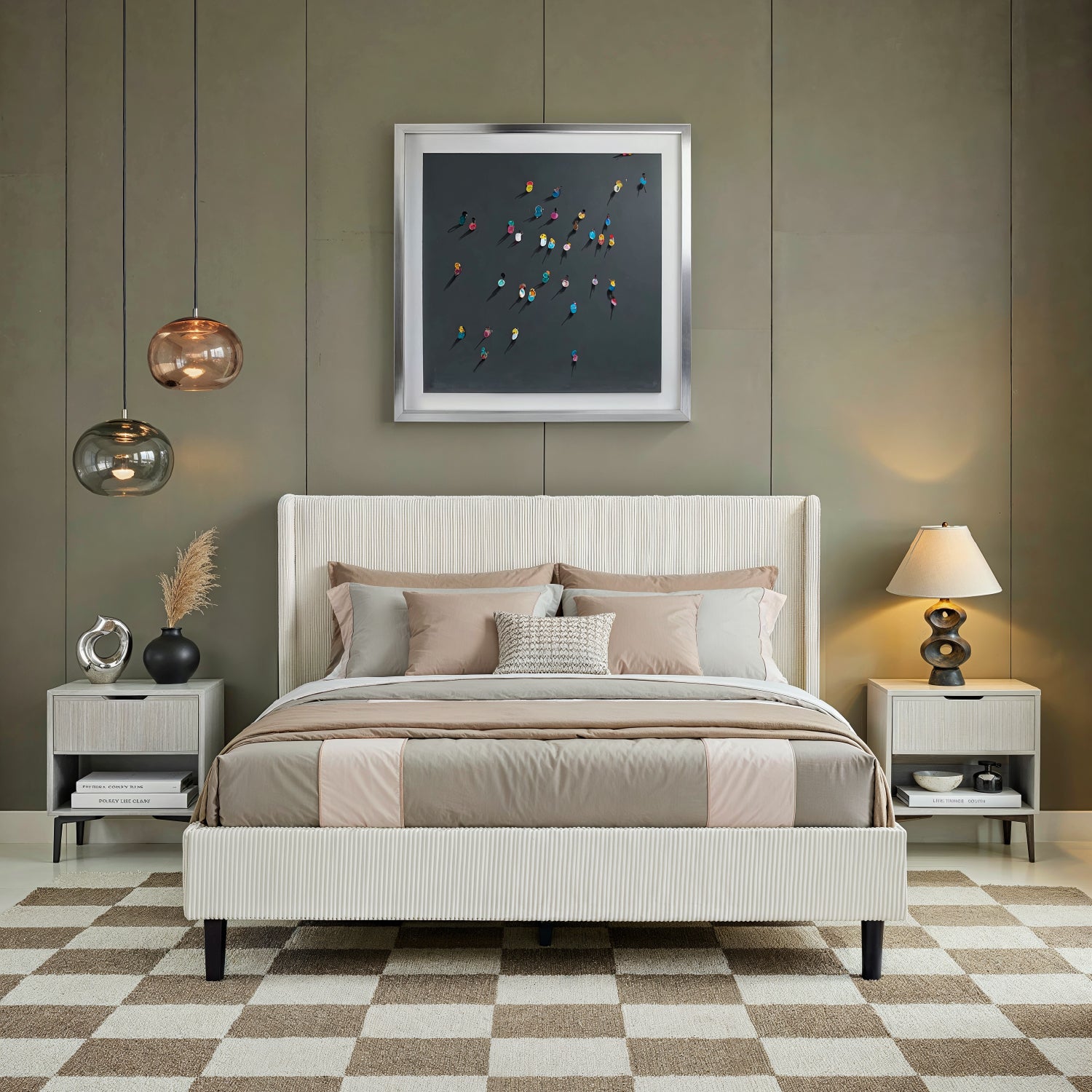 Combo Cama Doble Alicante Crudo + Colchón Valencia Pillow Top