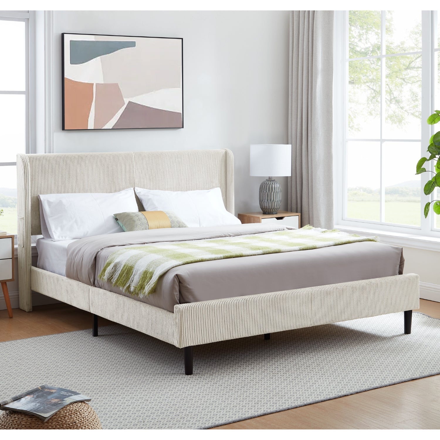 Combo Cama Doble Alicante Crudo + Colchón Valencia Pillow Top