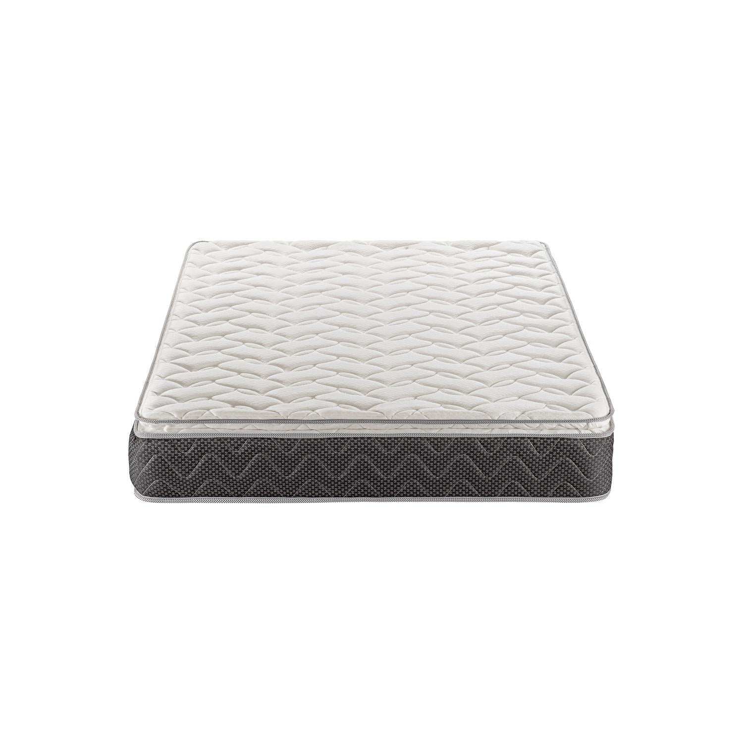 Combo Cama Doble Barcelona Gris Plomo + Colchón Berlin Pillow Top