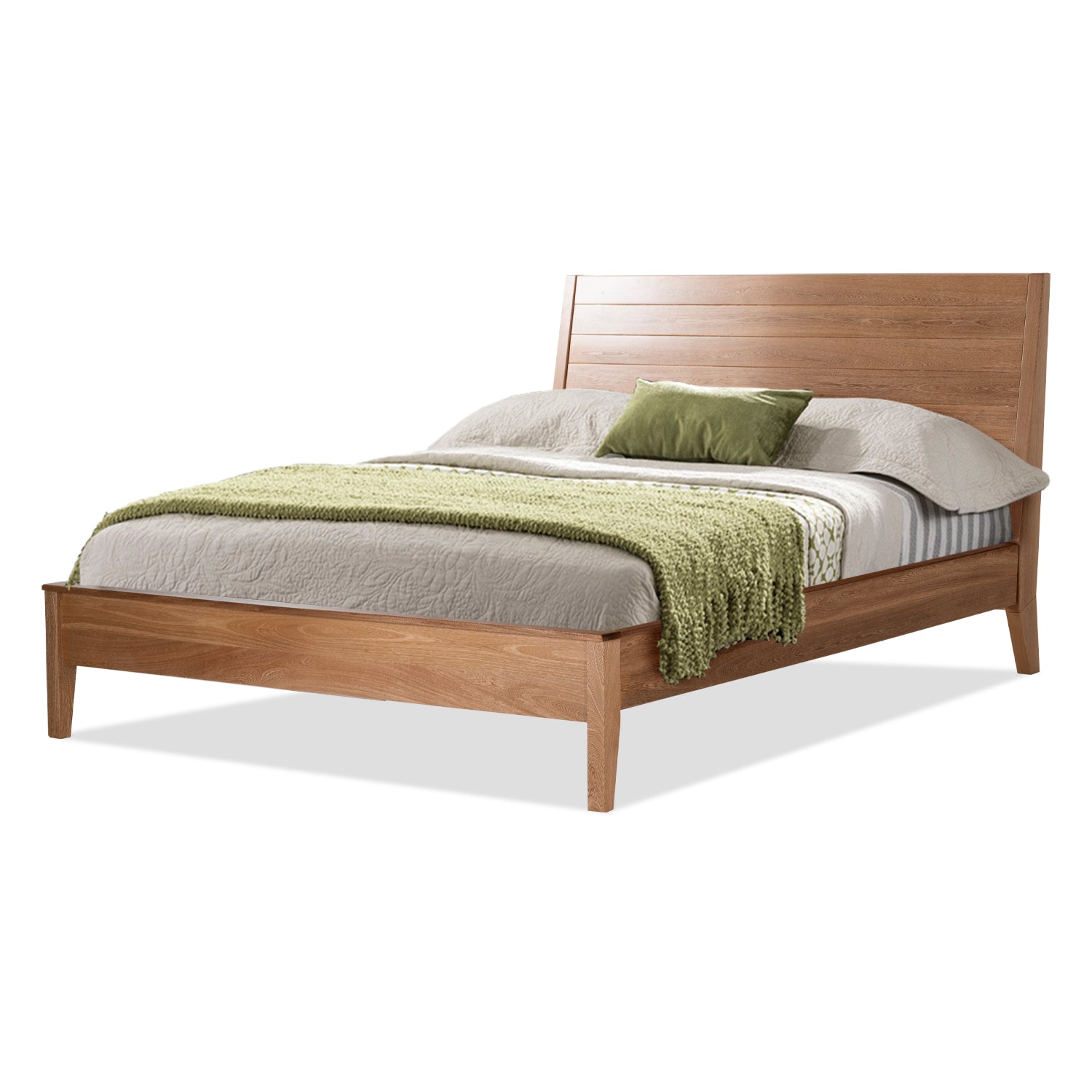 Combo Cama Semi Doble Fox Natural + Colchón Lexus Deluxe Pillow Top