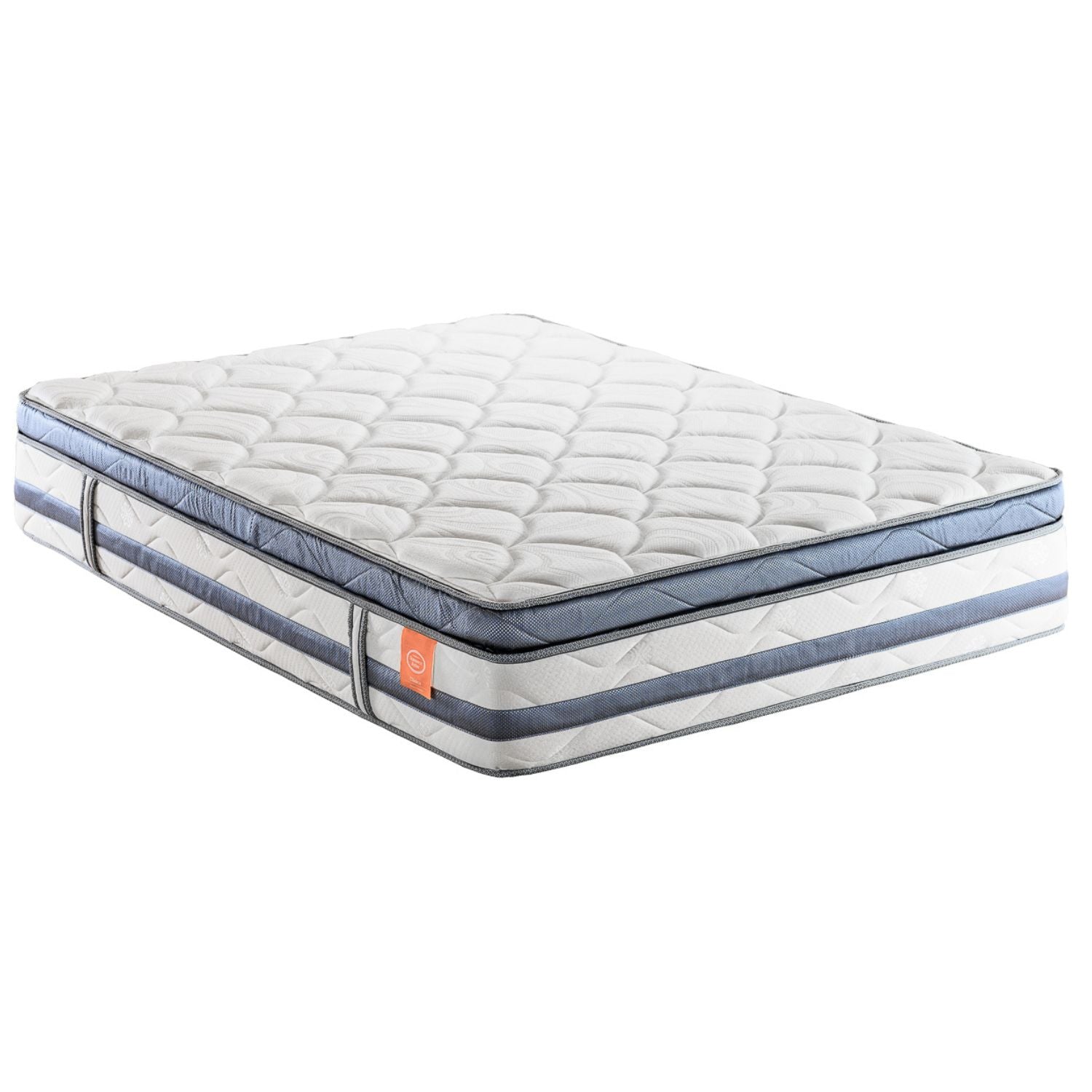Combo Cama Doble Gael Marfil, Natural + Colchón Renacer Pillow Top