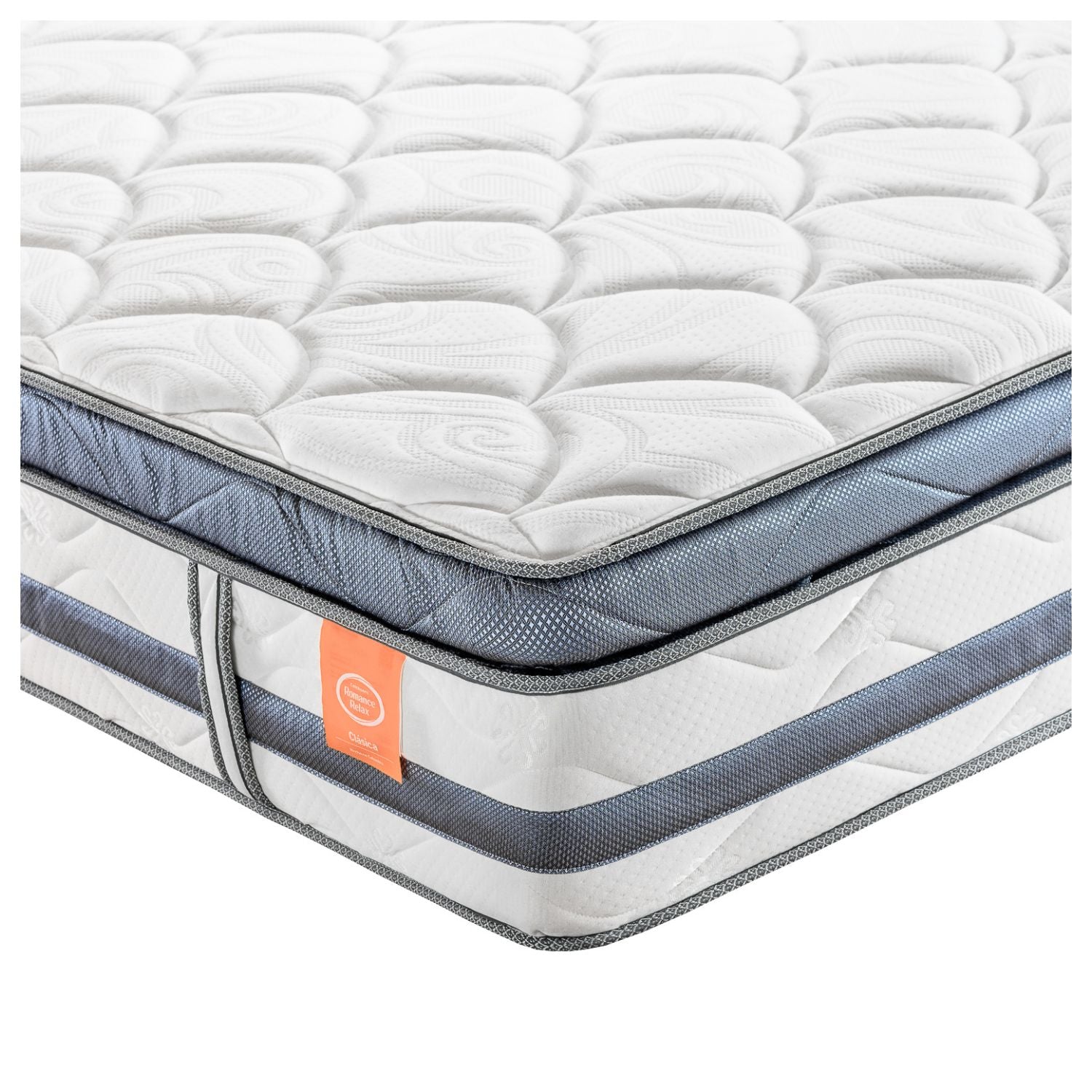 Combo Cama Doble Gael Marfil, Natural + Colchón Renacer Pillow Top