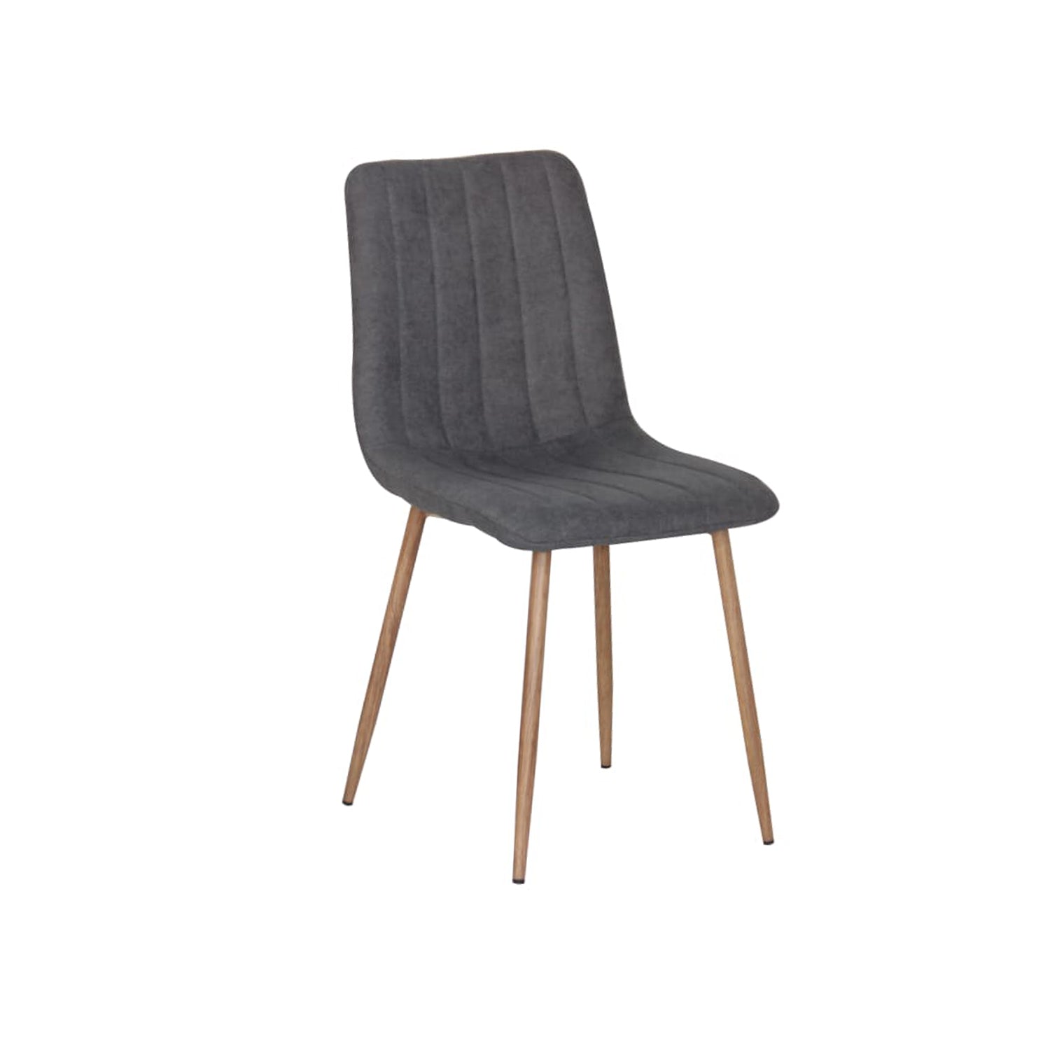 Comedor 4 Puestos Hodson Microfibra Gris, Natural