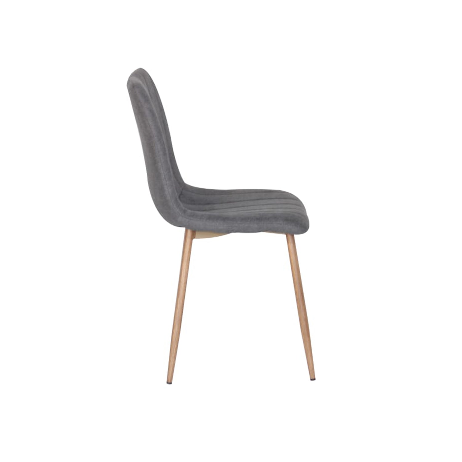 Comedor 4 Puestos Hodson Microfibra Gris, Natural