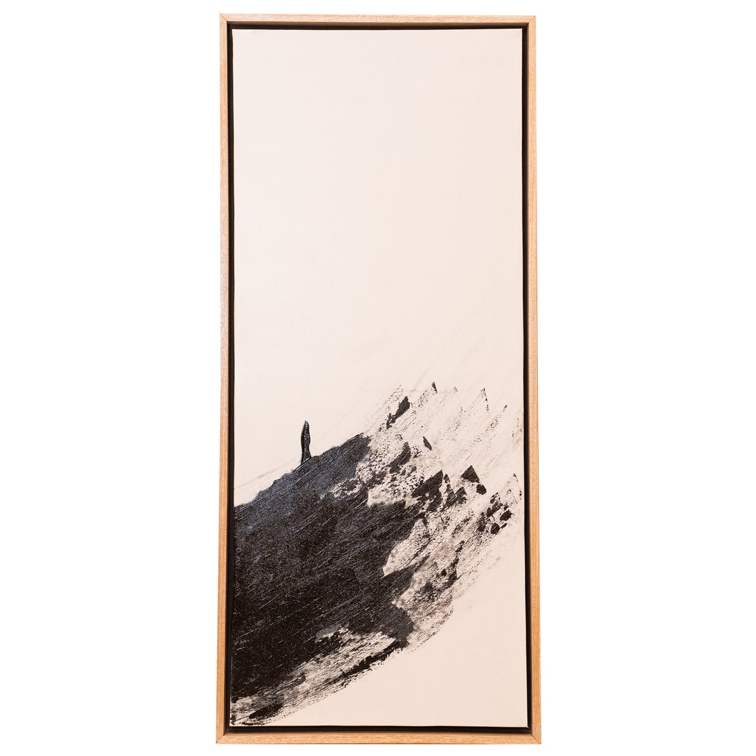 Cuadro Decorativo 90X40 Nude, Negro Brocha Sutil Two