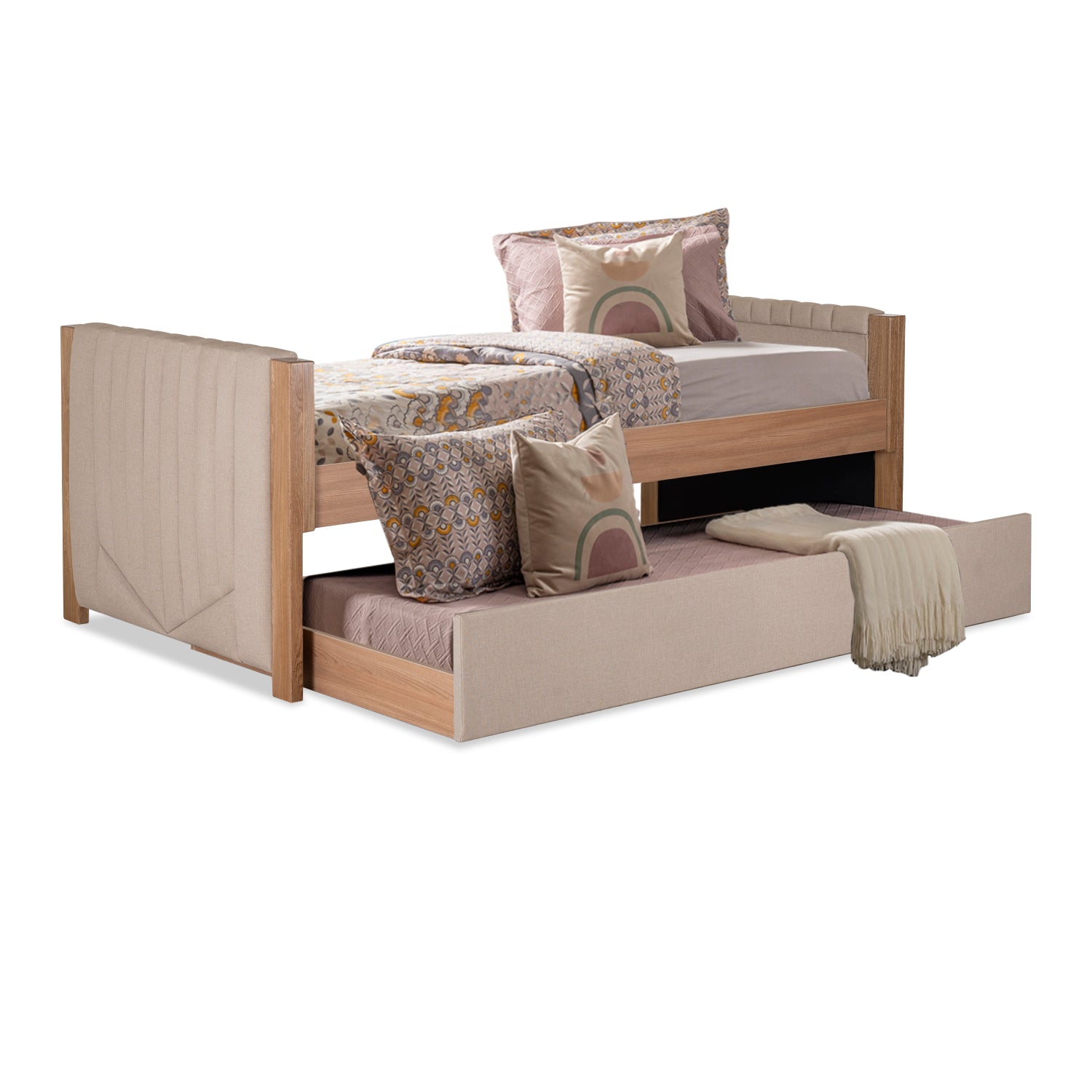 Cama Nido 1.00 Moscu Eurolino Marfil, Natural