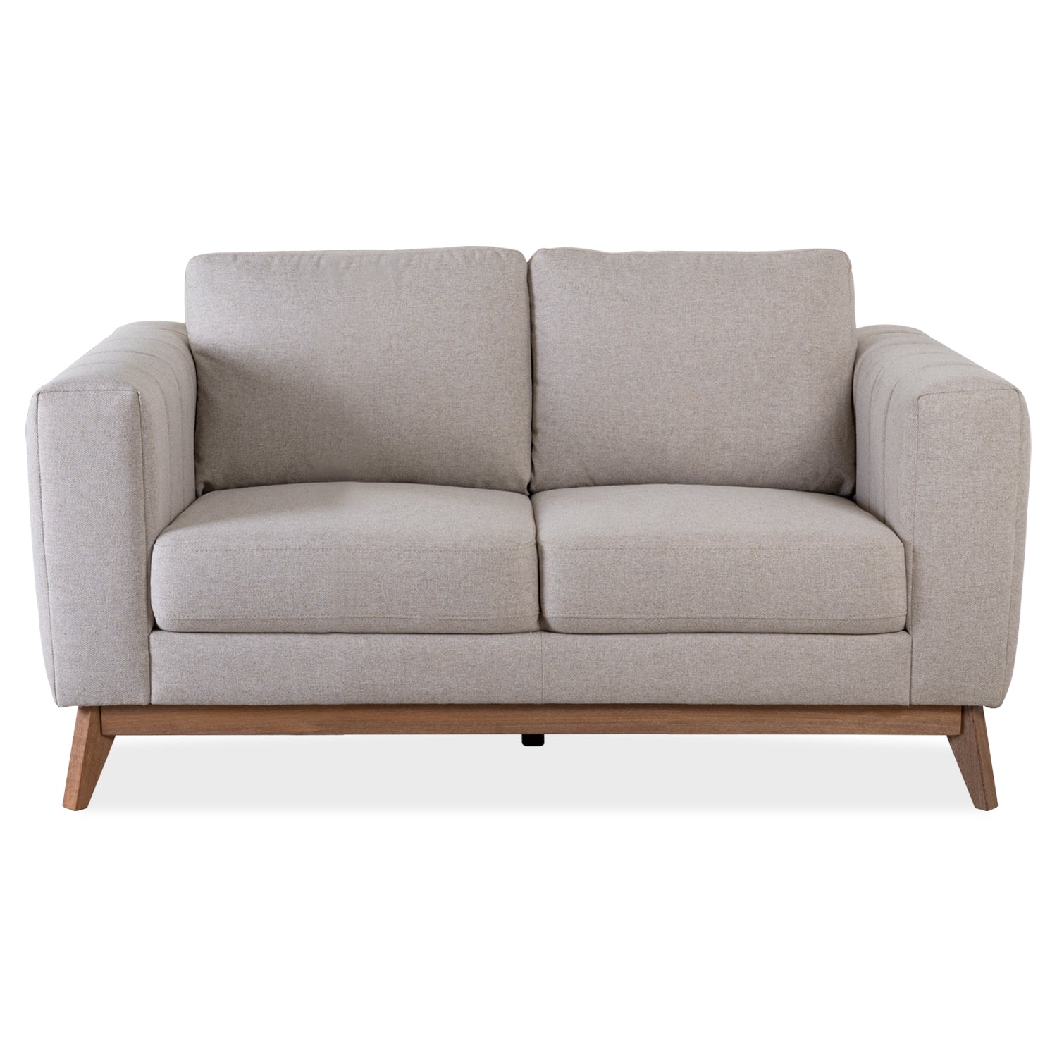 Sofá 2 Puestos Line Lino Verona Beige, Natural